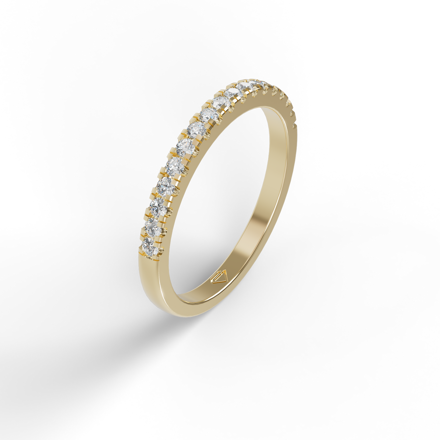 Guru Jewel's Fascinating Round C.Z Diamond Studded Eternity Band Ring For Her