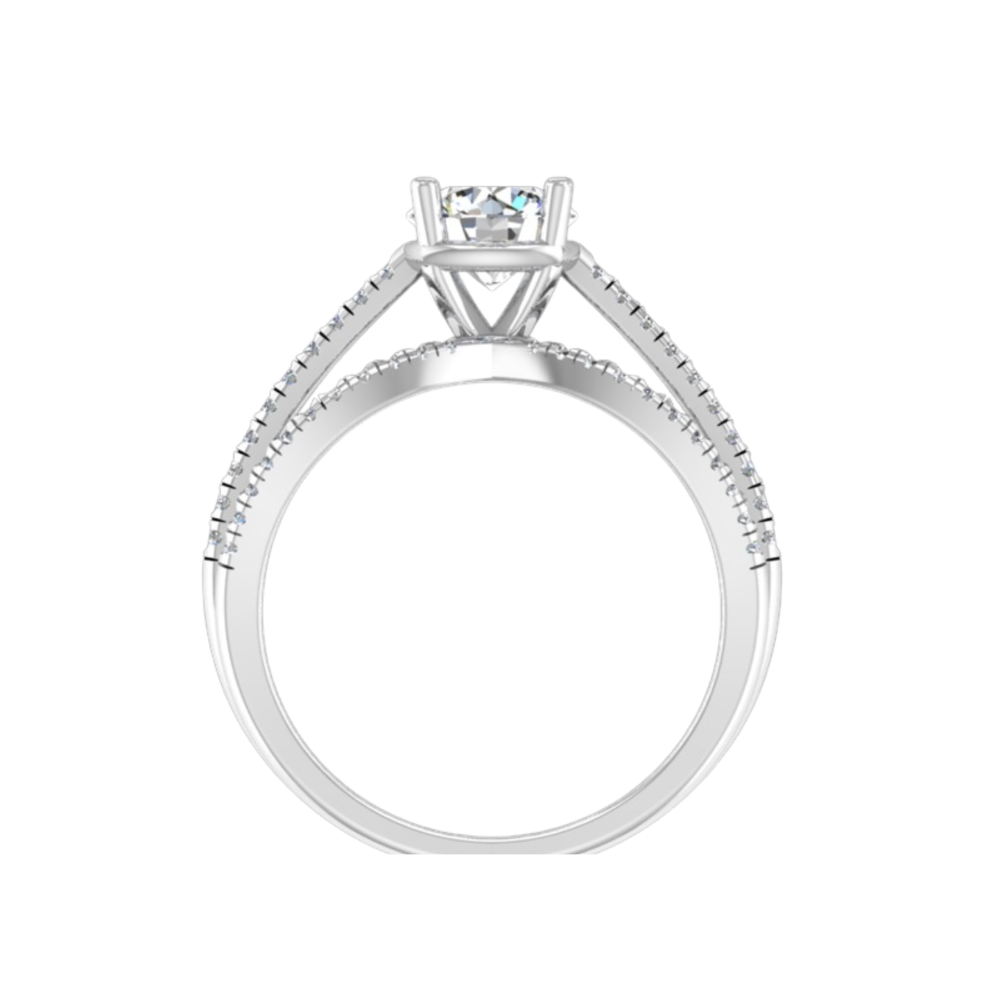 Guru Jewel's Center Solitaire Studded Beautiful Silver Ring For Her