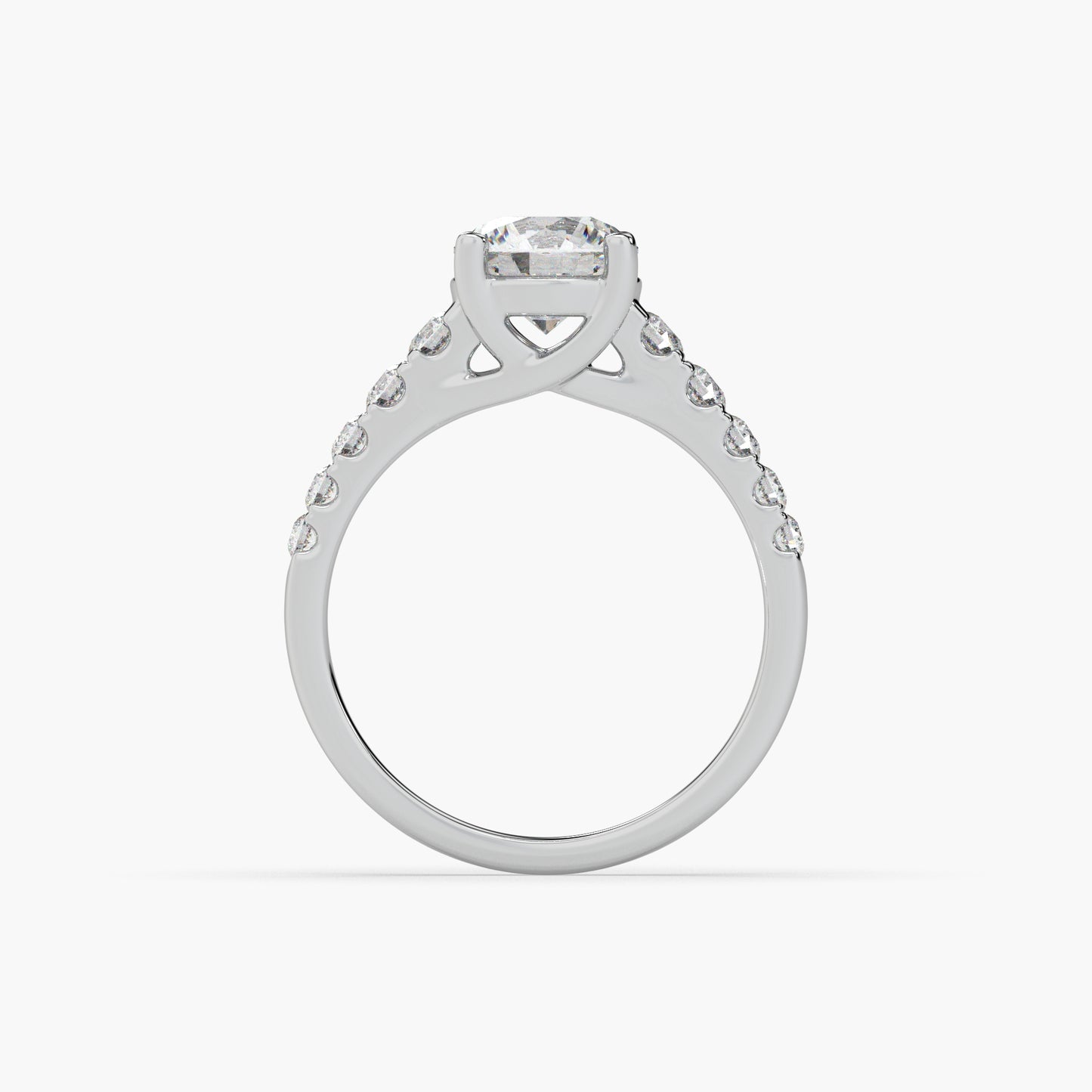 Guru Jewel's Round Solitaire Studded Exclusive Silver Ring For Her