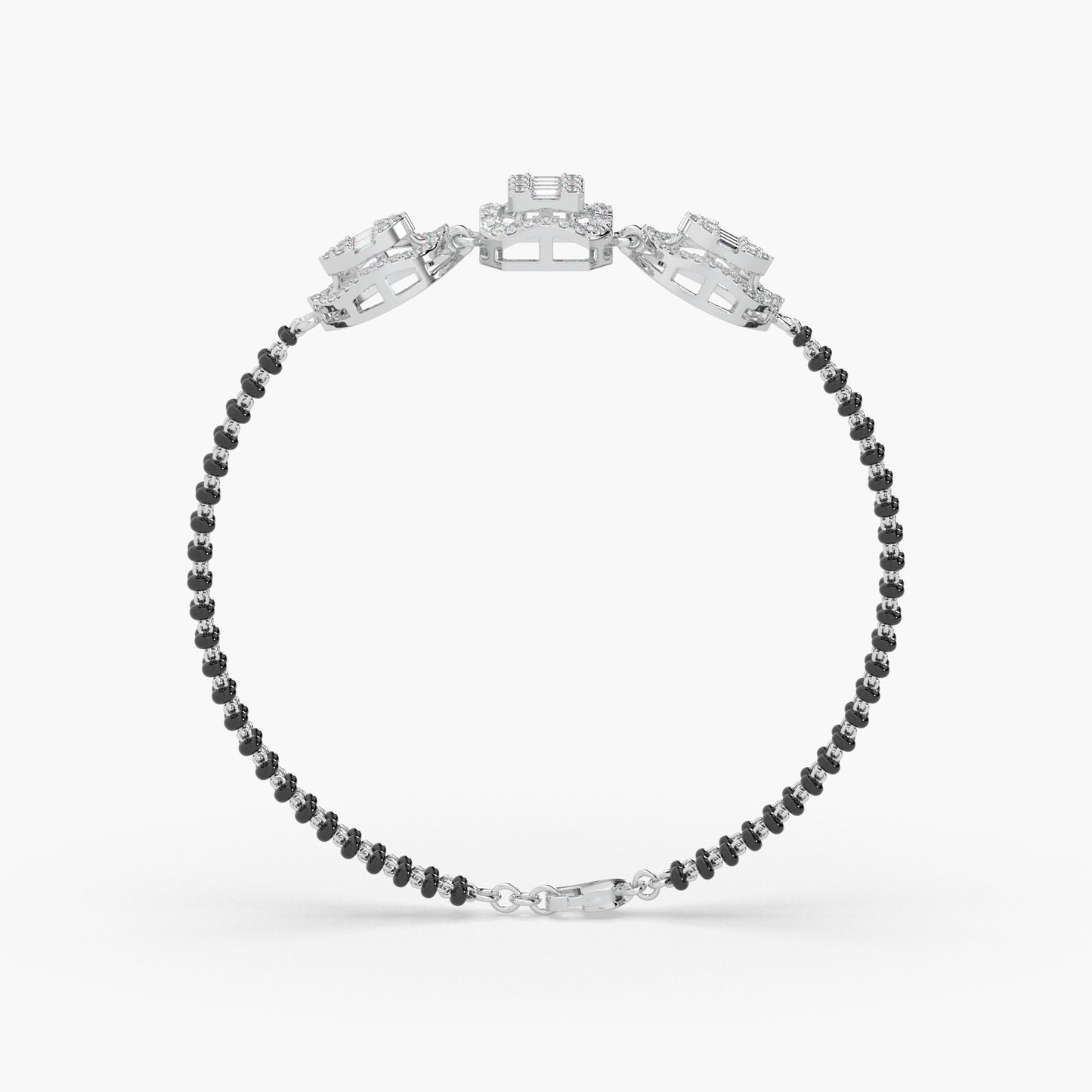Guru Jewel's Diamond Studded Hand Mangalsutra Bracelet For Her