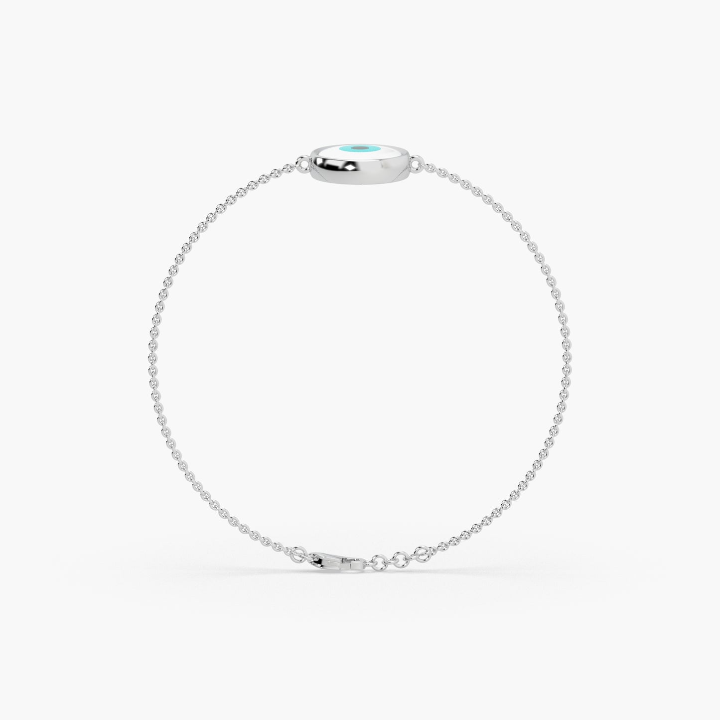 Guru Jewel's Evil Eye Stone Silber Loose Bracelet For Her