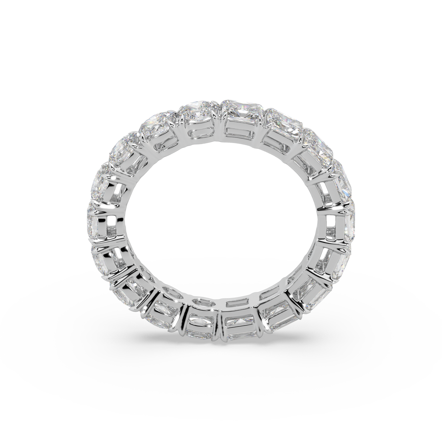 Exclusive Eternity Band 925 Silver Moissanite Studded Ladies Ring For Her