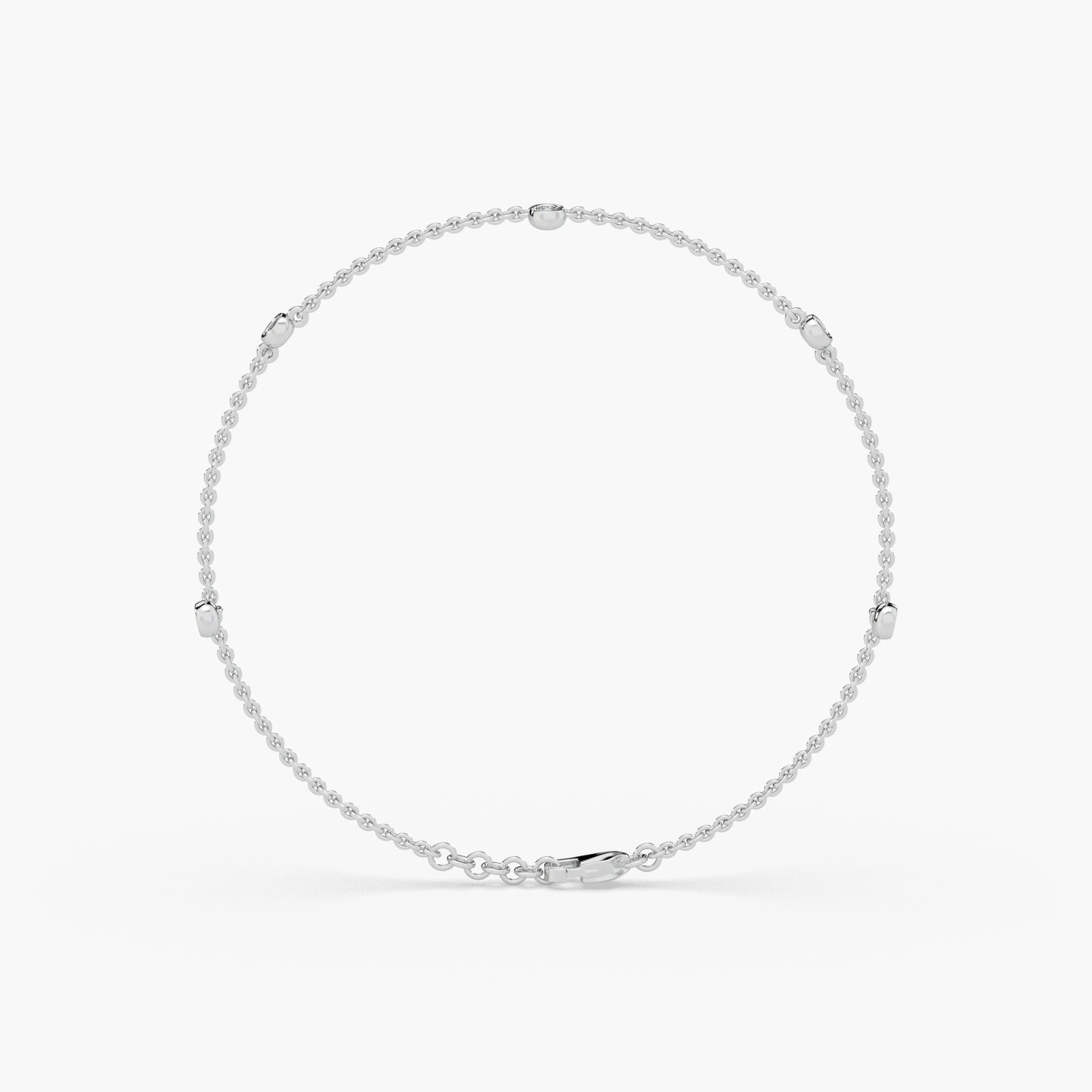 Guru Jewel's Round Diamond Studded Fascinating Silver Loose Bracelet For Her
