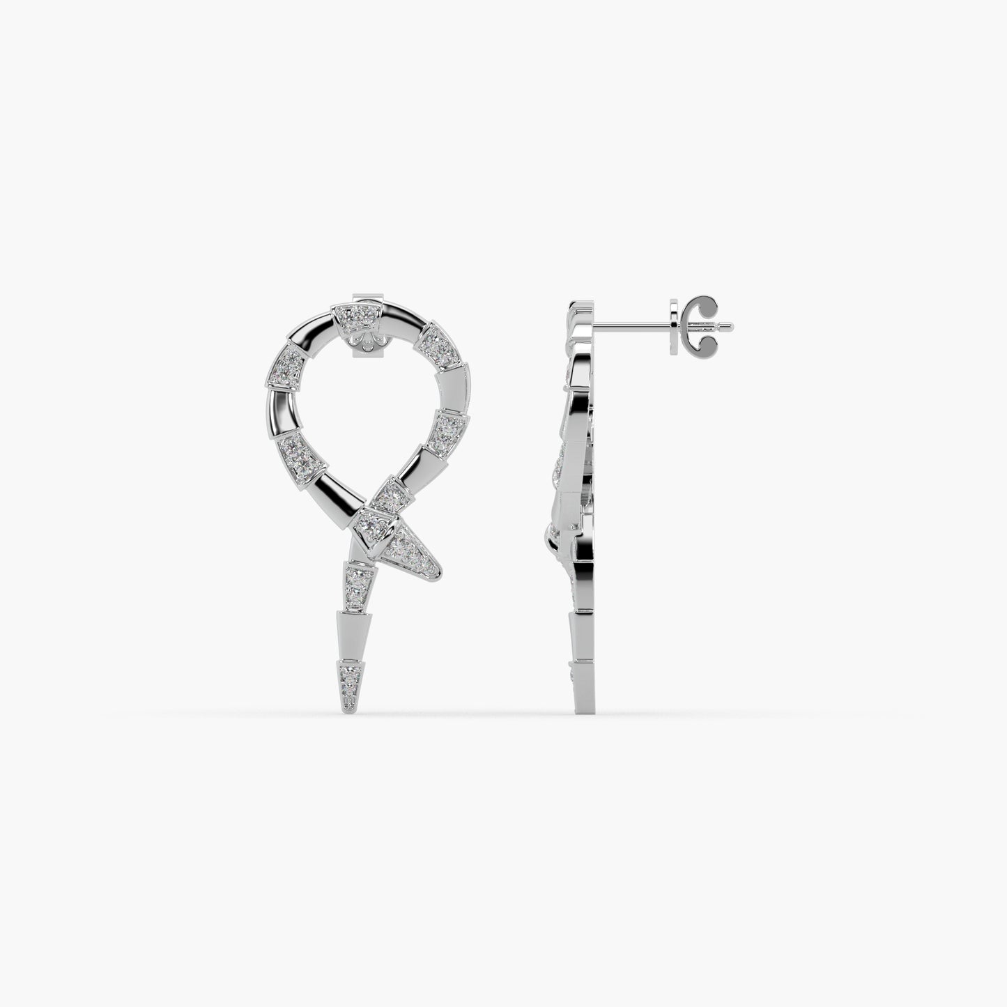 Guru Jewel's Round Diamond In Silver Exclusive Earrings For Her