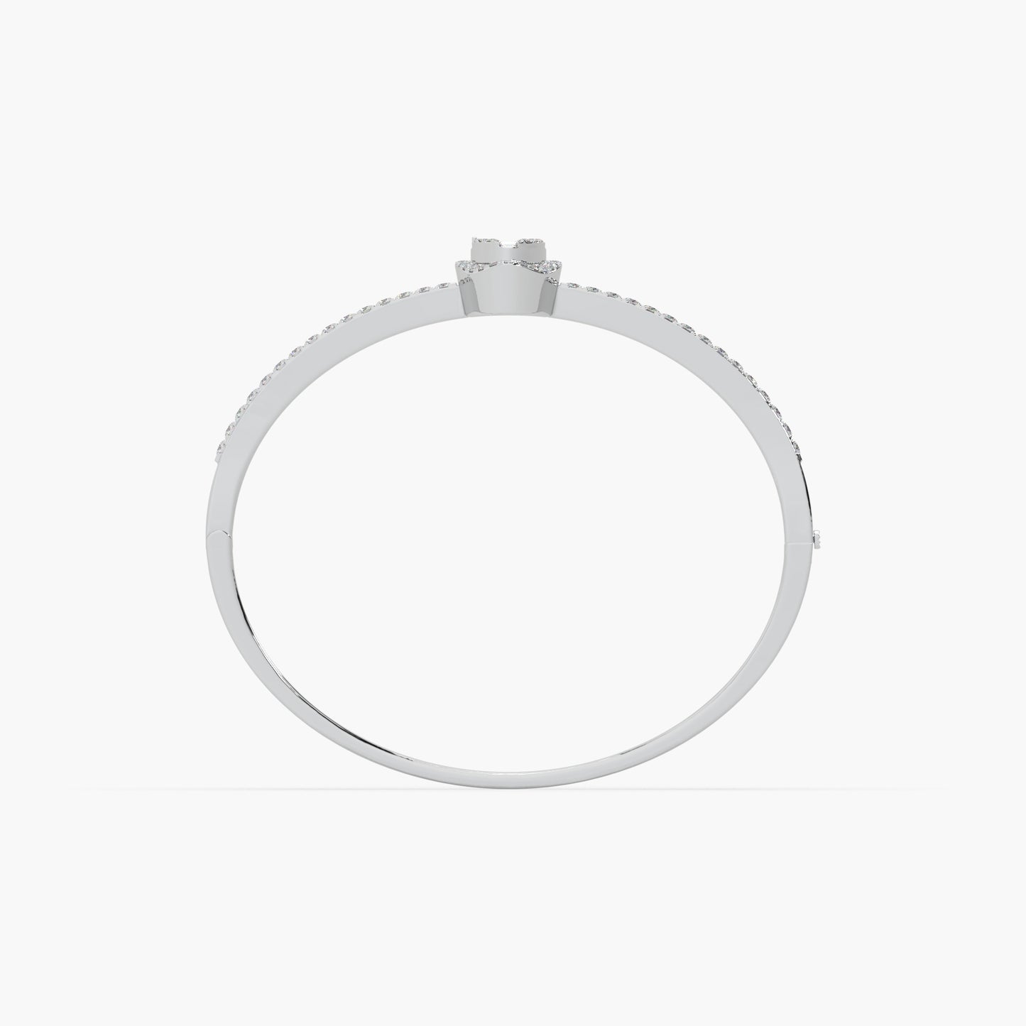 Guru Jewel's Round And Baguette Diamond Studded Exclusive Silver Bracelet For Her