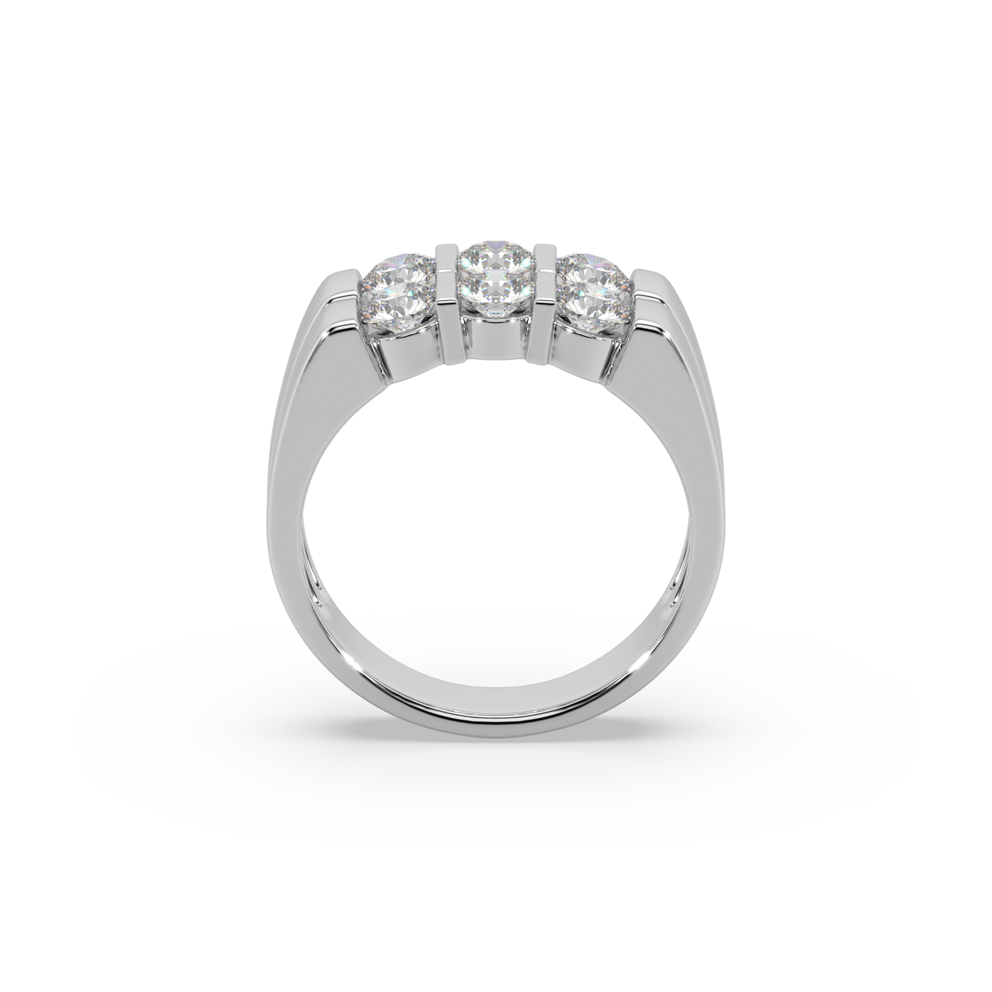 Astonishing Silver 925 Moissianite Studded Gents Ring For Him