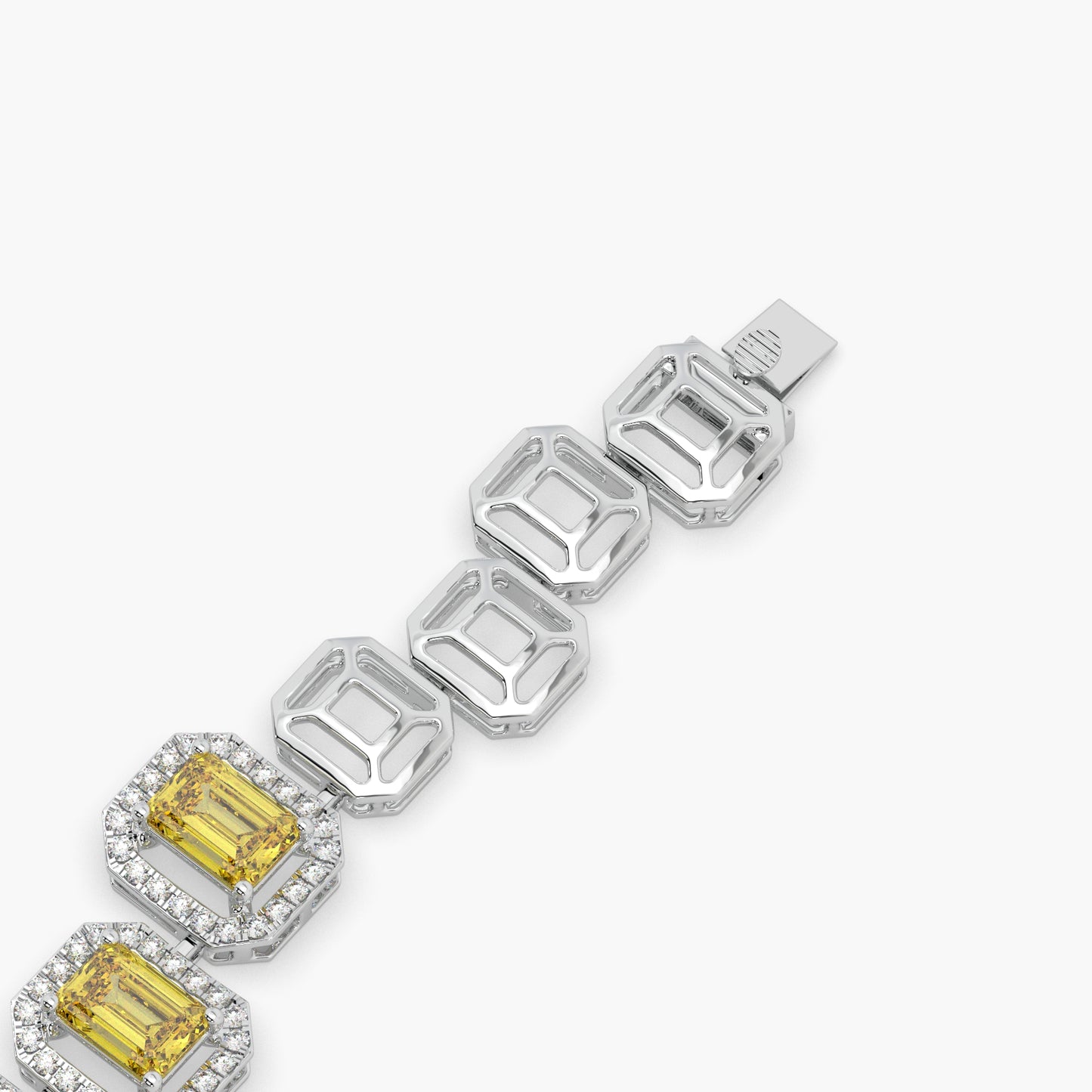 Guru Jewel's Round And Fancy Emerald Diamond Studded Attractive Bracelet For Her