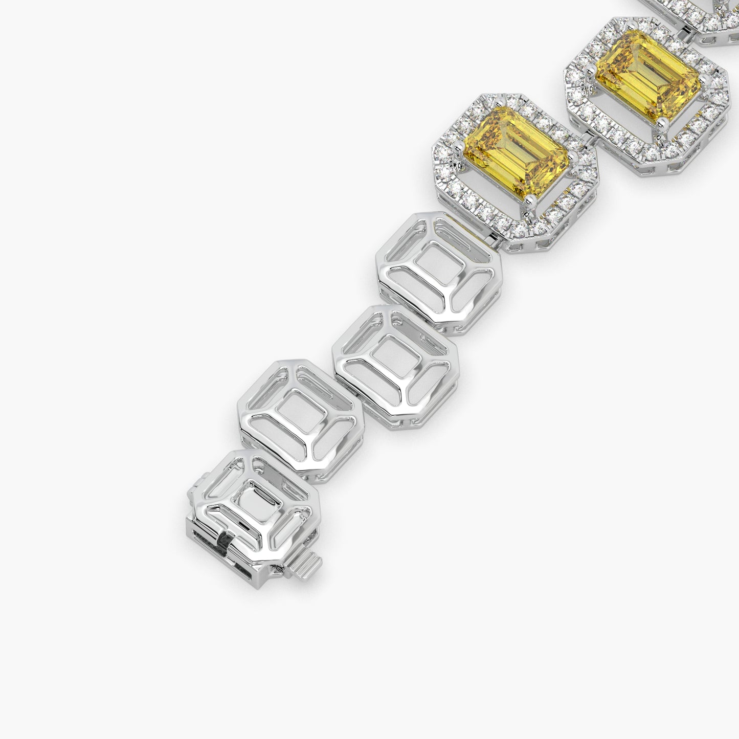 Guru Jewel's Round And Fancy Emerald Diamond Studded Attractive Bracelet For Her