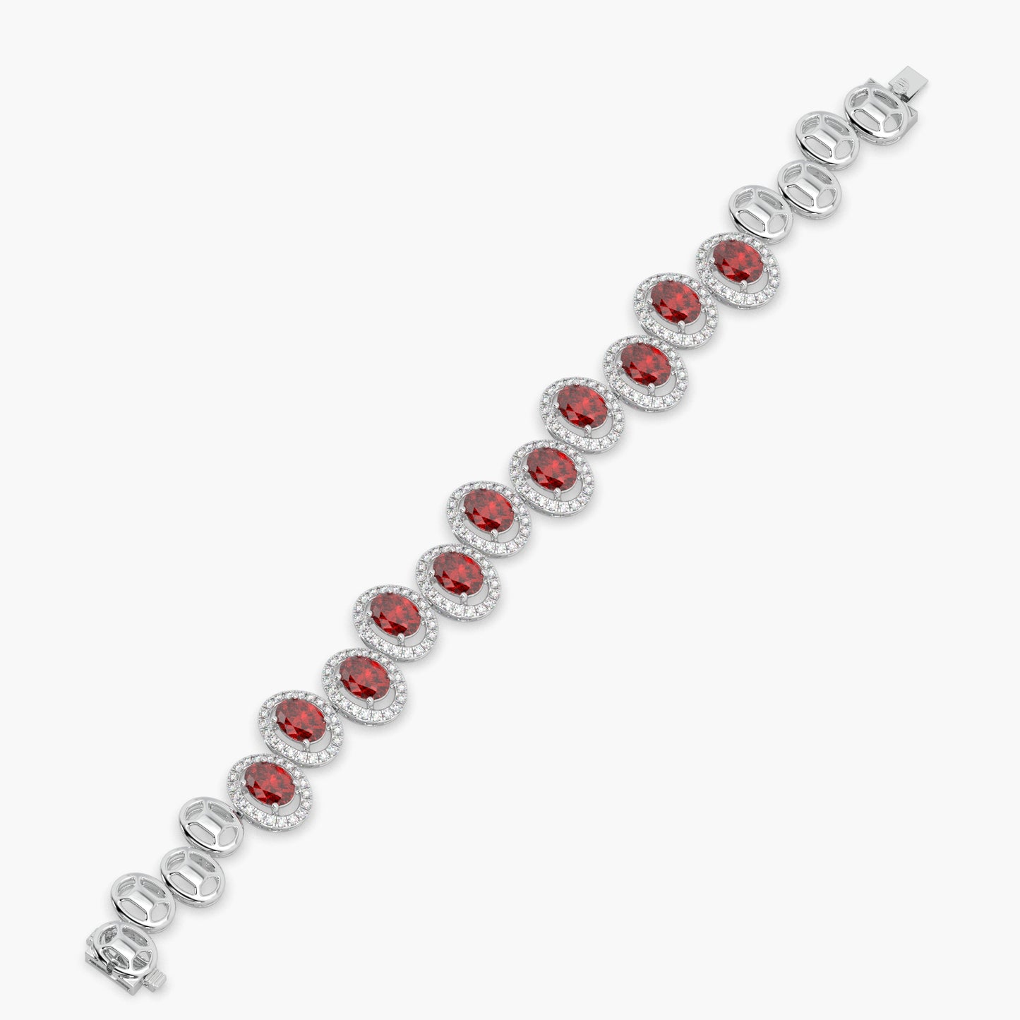 Guru Jewel's Round And Fancy Oval Diamond Studded Beauteous Bracelet For Her