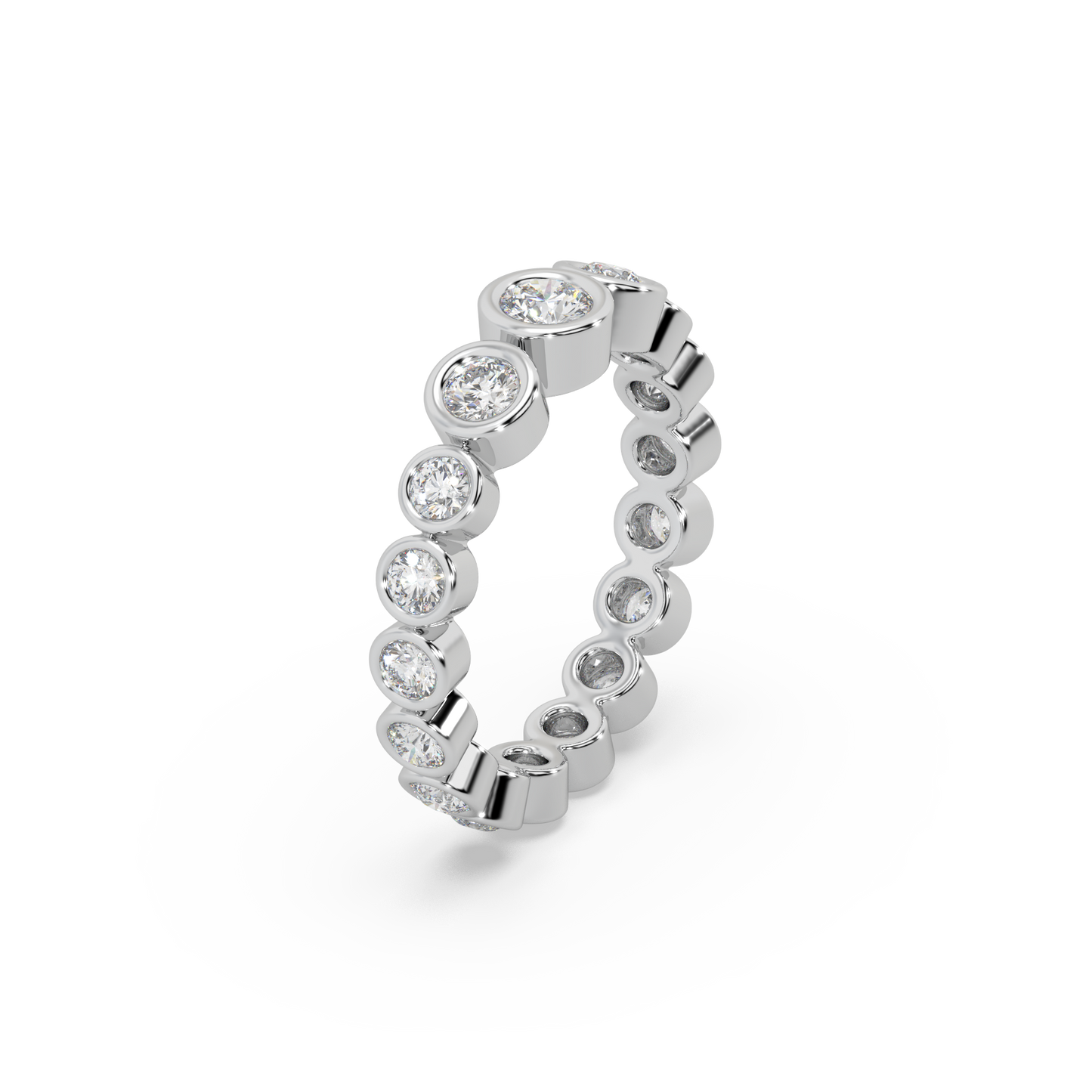 Beauteous Attractive 925 Silver And Round Diamond Studded Ladies Ring For Her