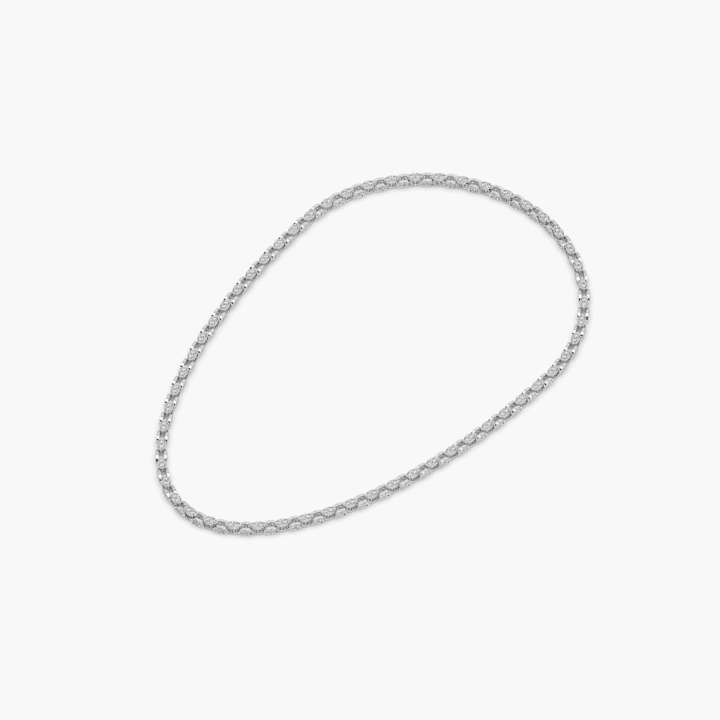 Guru Jewel's Round Diamond Studded Silver String For Him