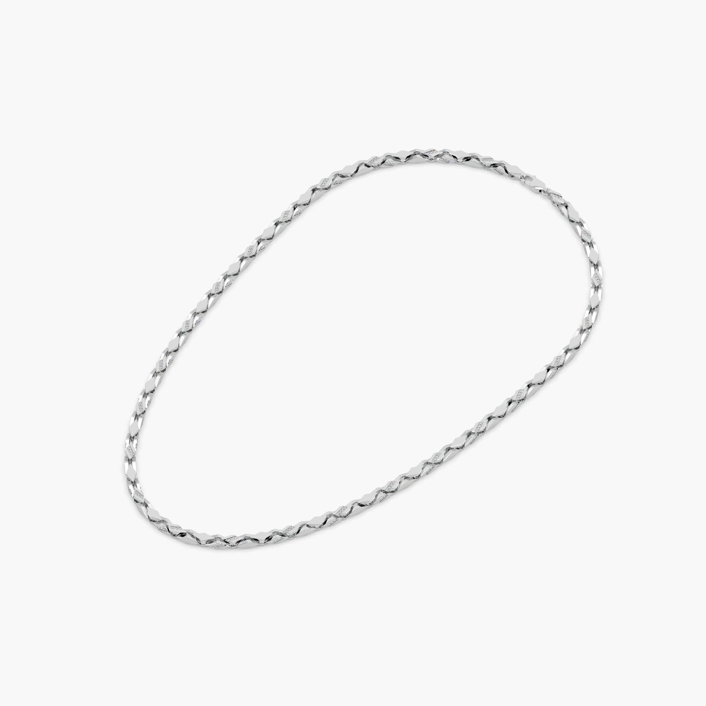 Guru Jewel's Devastating Round Diamond Studded Silver String For Him