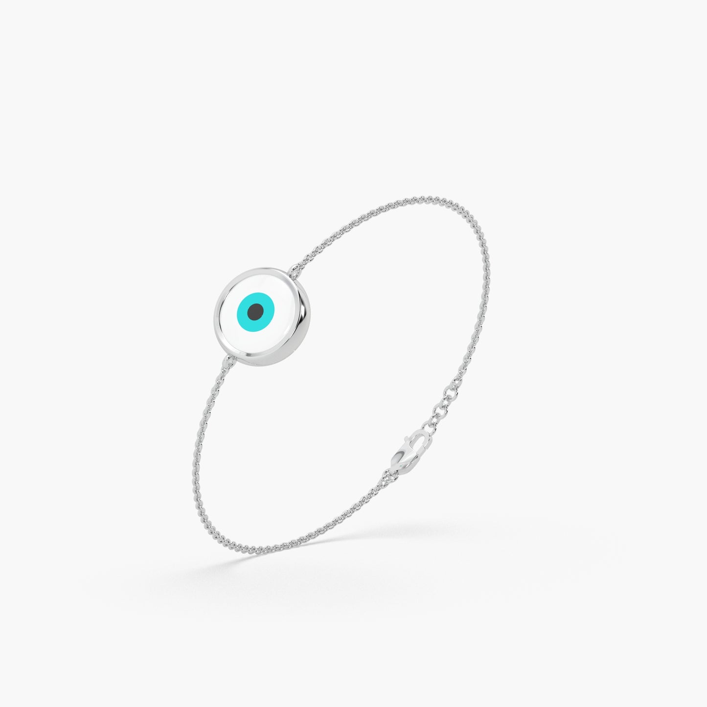 Guru Jewel's Evil Eye Stone Silber Loose Bracelet For Her