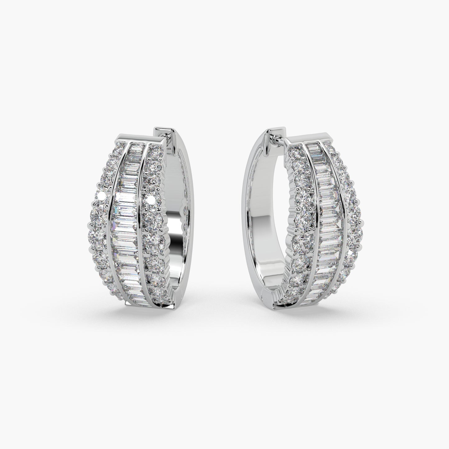 Guru Jewel's Diamond Studded Impressive Silver Earrings For Her