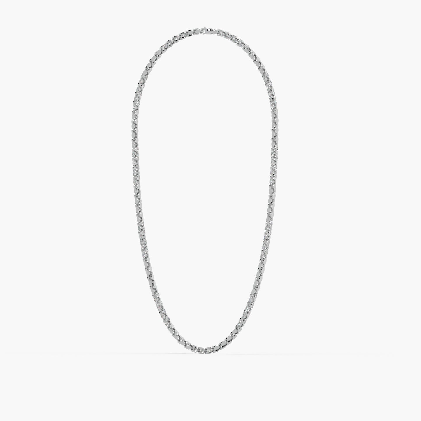 Guru Jewel's Exclusive Round Diamond Studded Silver String For Him