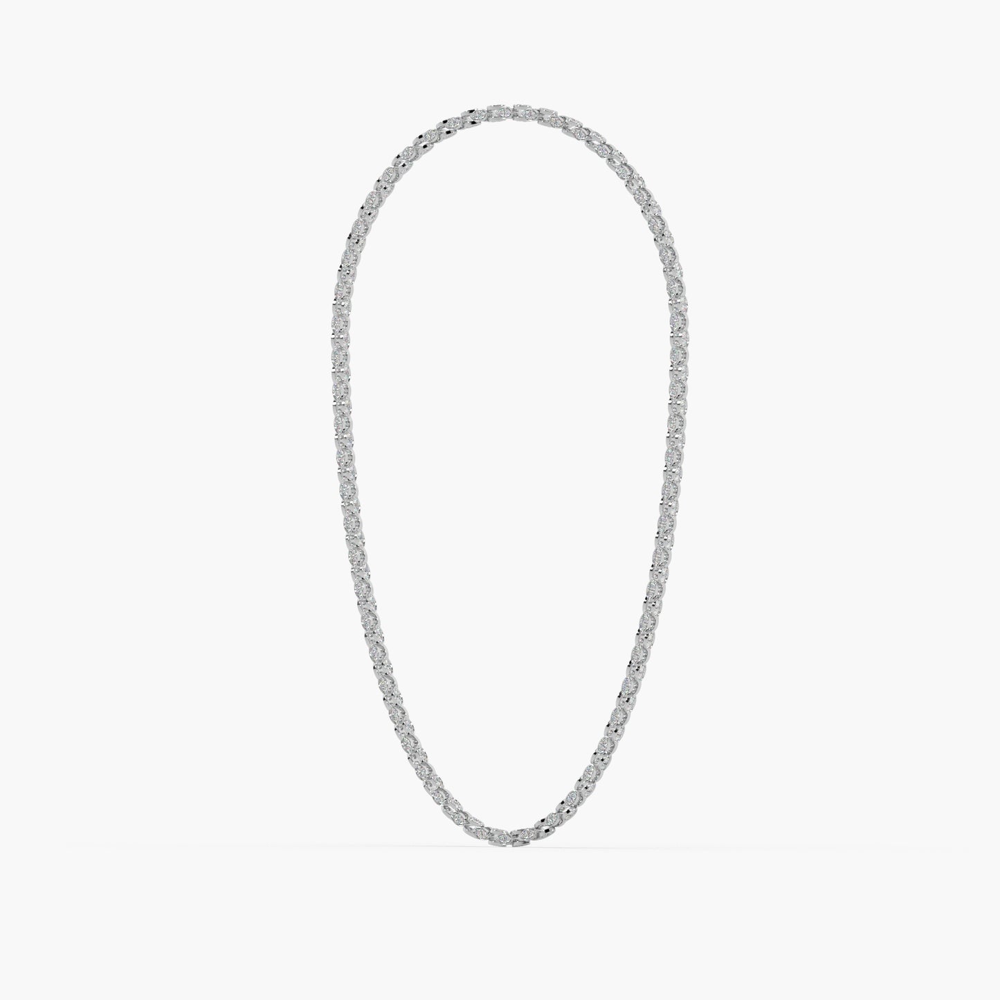 Guru Jewel's Round Diamond Studded Silver String For Him