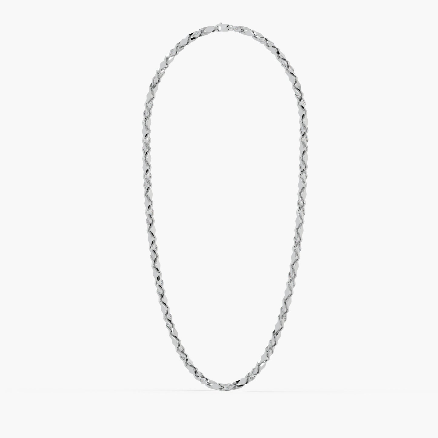 Guru Jewel's Devastating Round Diamond Studded Silver String For Him