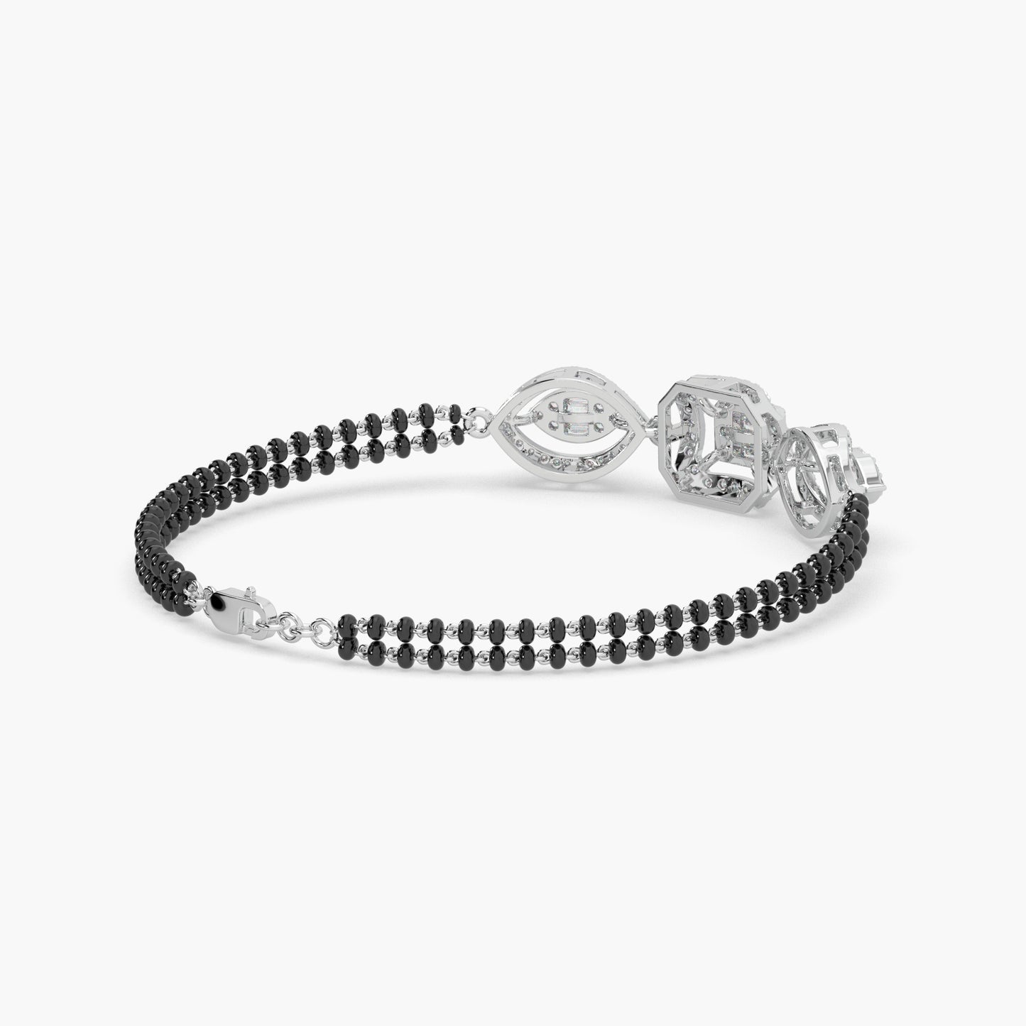 Guru Jewel's Diamond Studded Hand Mangalsutra Bracelet For Her