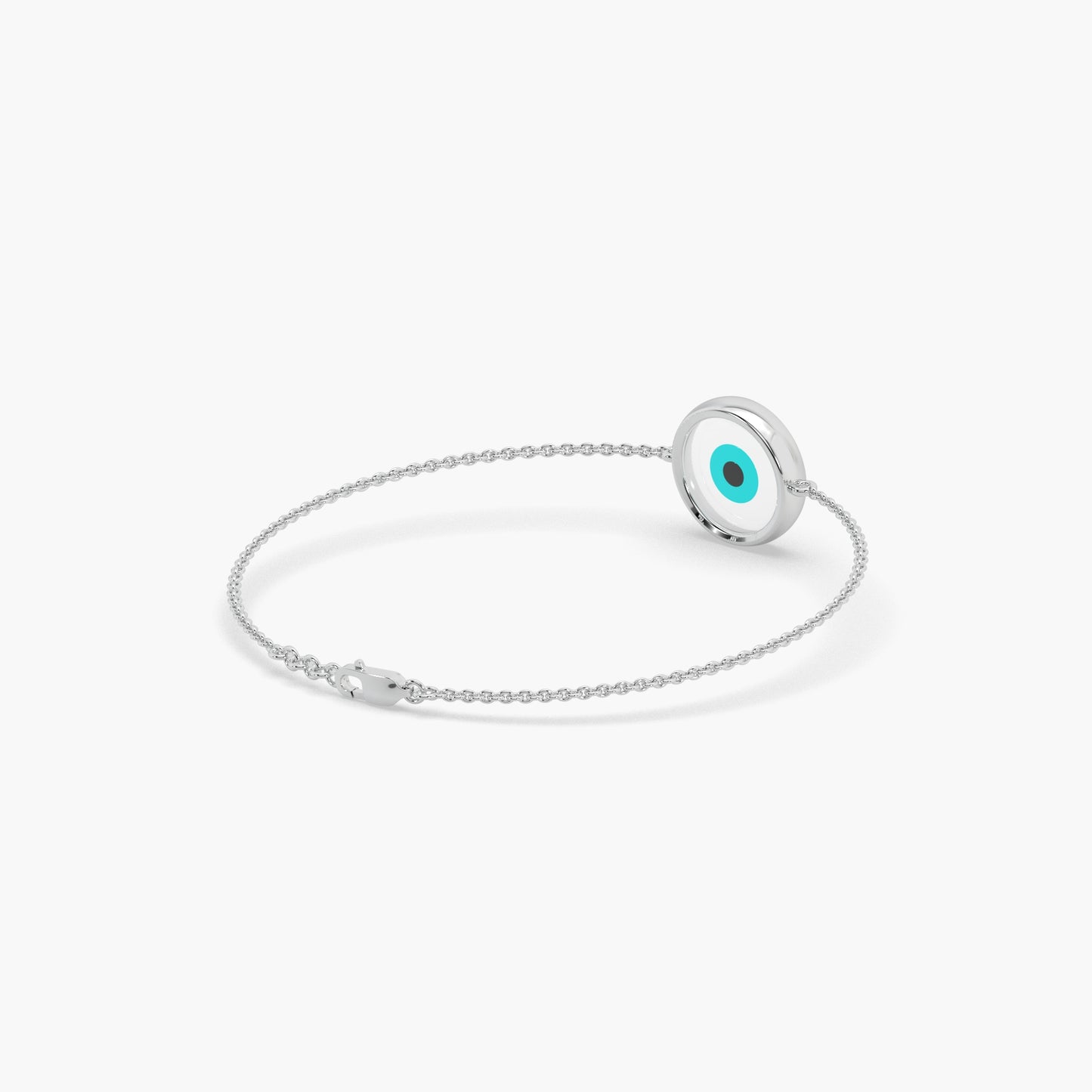 Guru Jewel's Evil Eye Stone Silber Loose Bracelet For Her