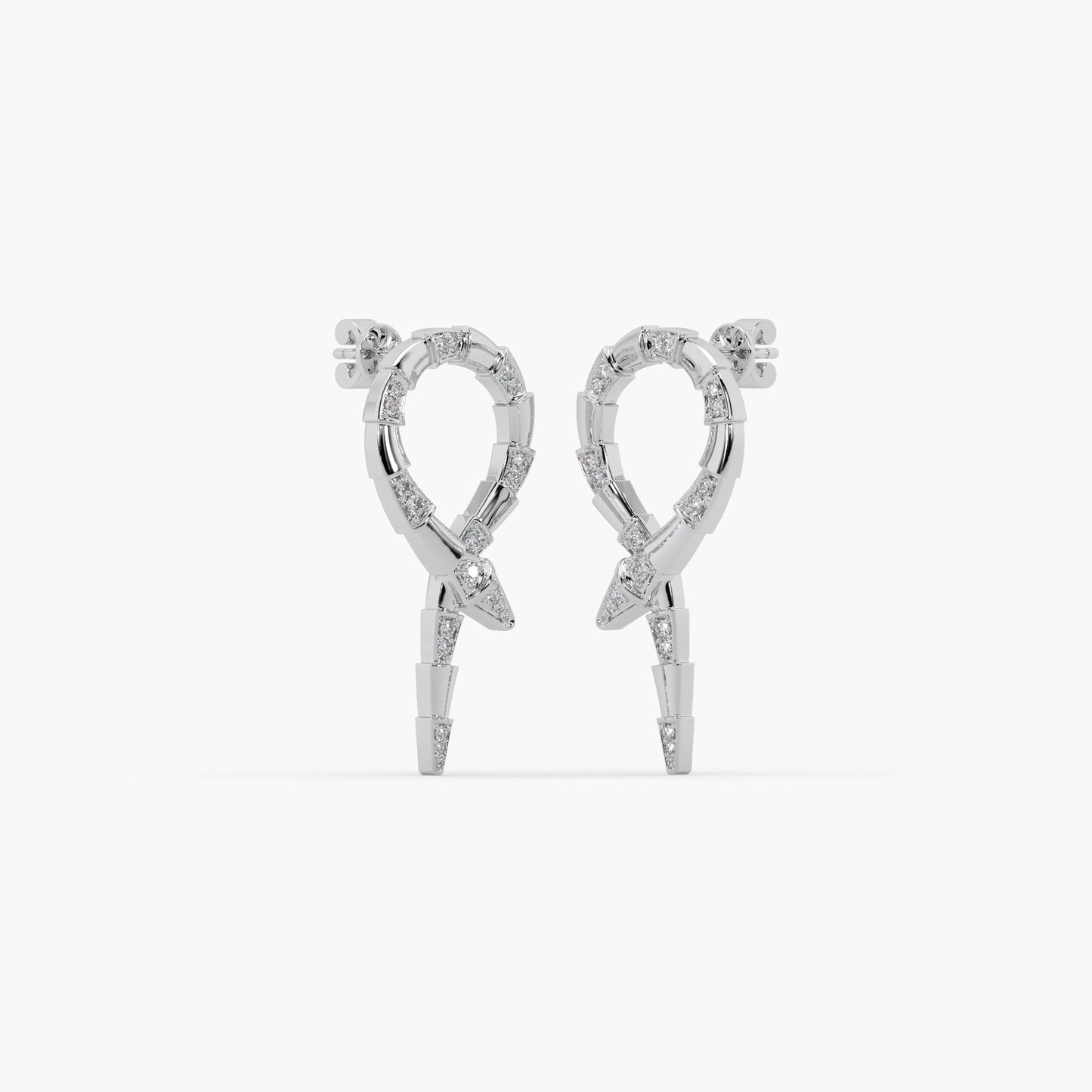 Guru Jewel's Round Diamond In Silver Exclusive Earrings For Her