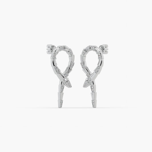 Guru Jewel's Round Diamond In Silver Exclusive Earrings For Her