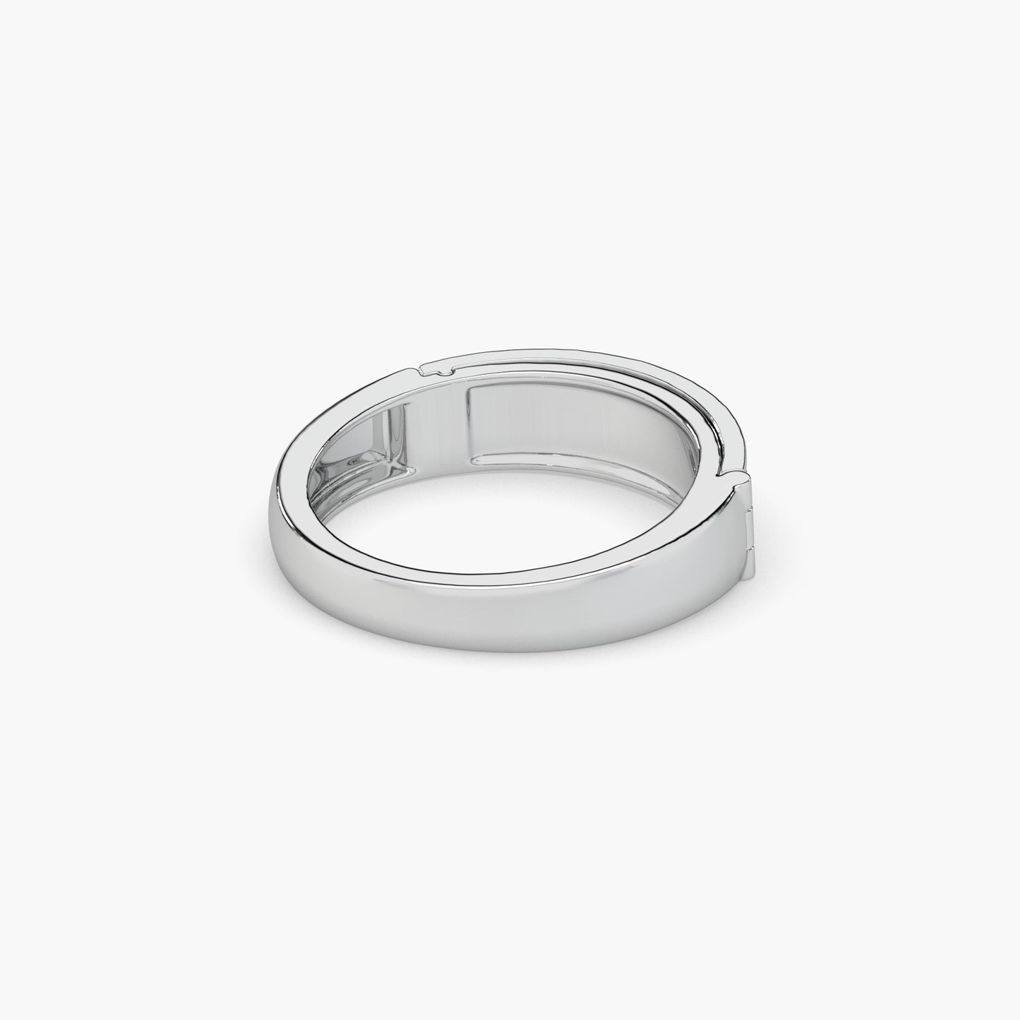 Guru Jewel's Round Diamond Studded " I LOVE YOU " Silver Ring For Her