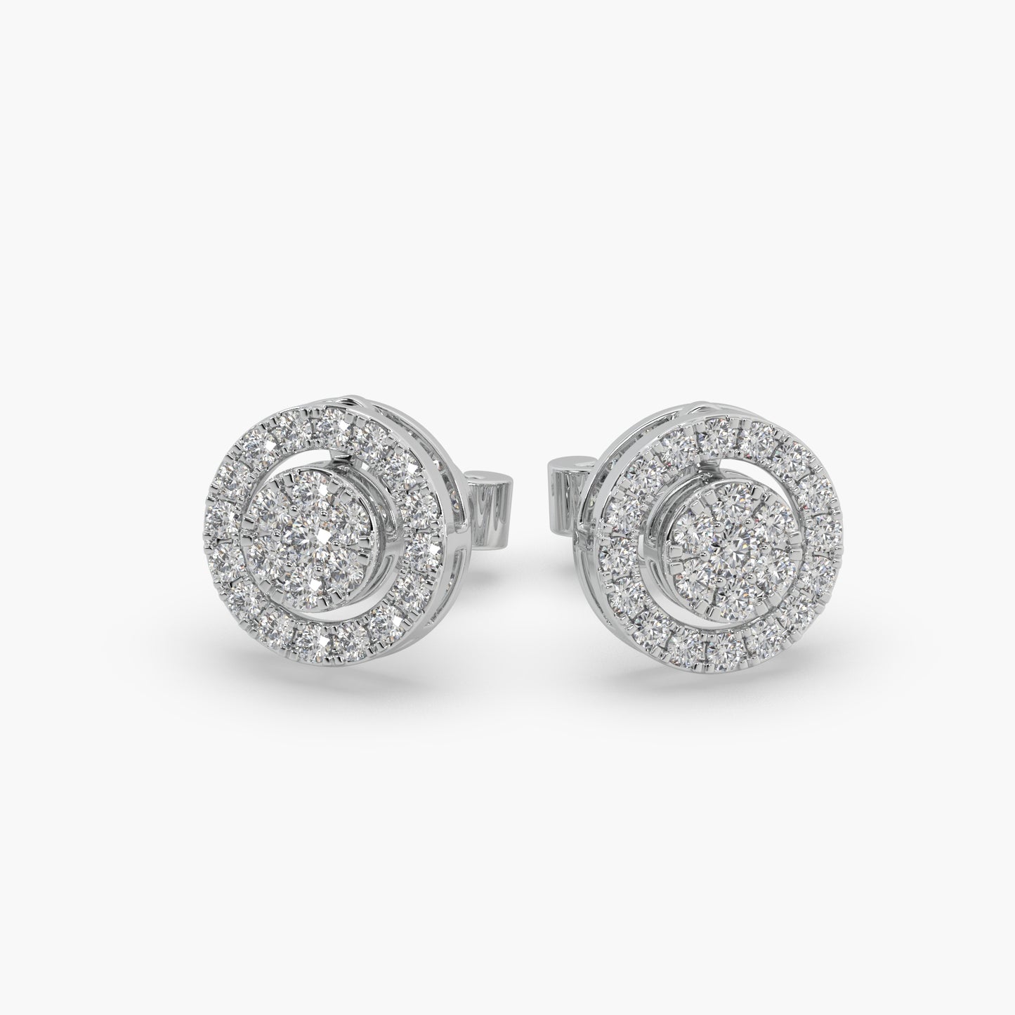 Guru Jewel's Round Diamond Studded Fascinating Design Earrings For Her