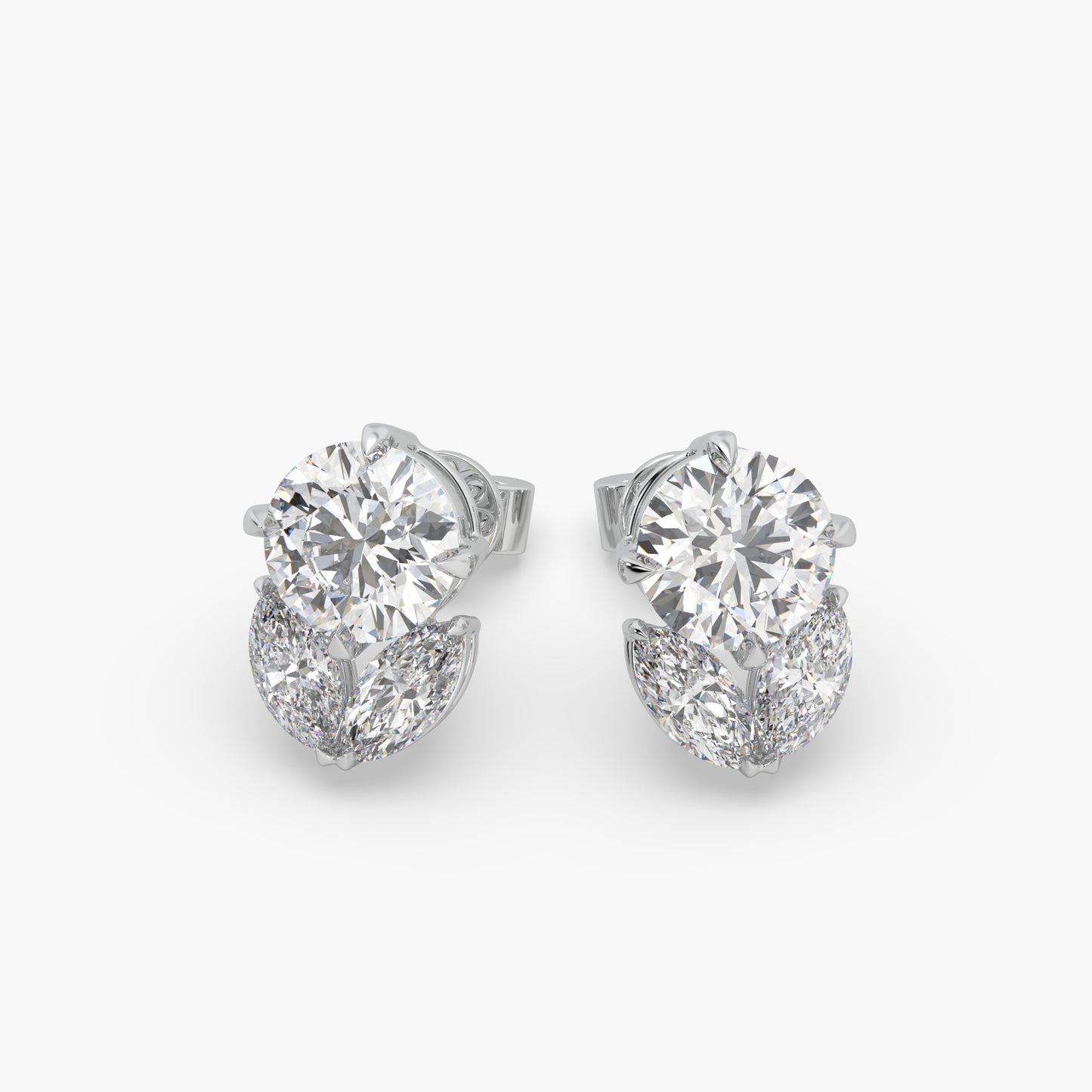 Guru Jewel's Round And Marquise Studded Earrings For Her