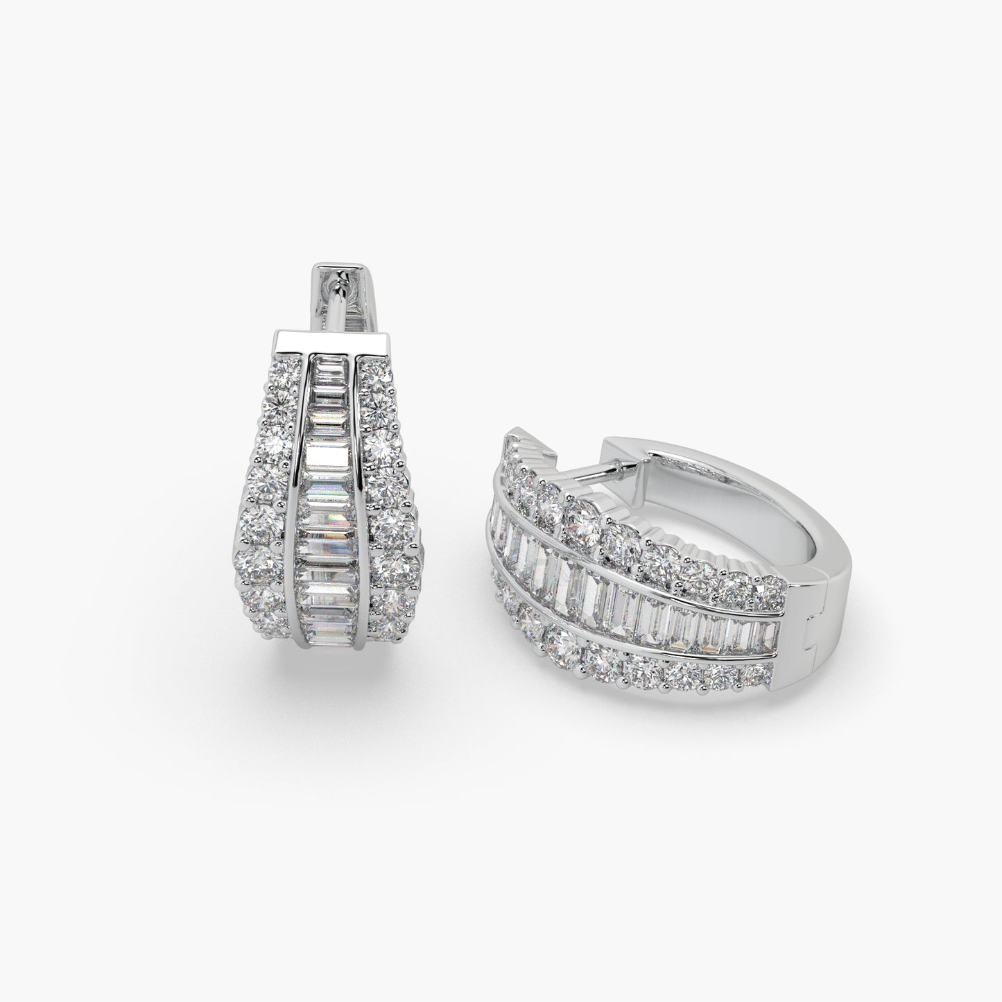 Guru Jewel's Diamond Studded Impressive Silver Earrings For Her