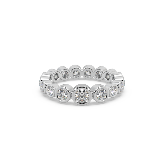 Beauteous Attractive 925 Silver And Round Diamond Studded Ladies Ring For Her