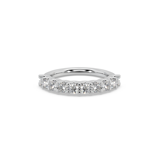 Classic Eternity 925 Silver And Diamond Studded Ladies Ring For Her