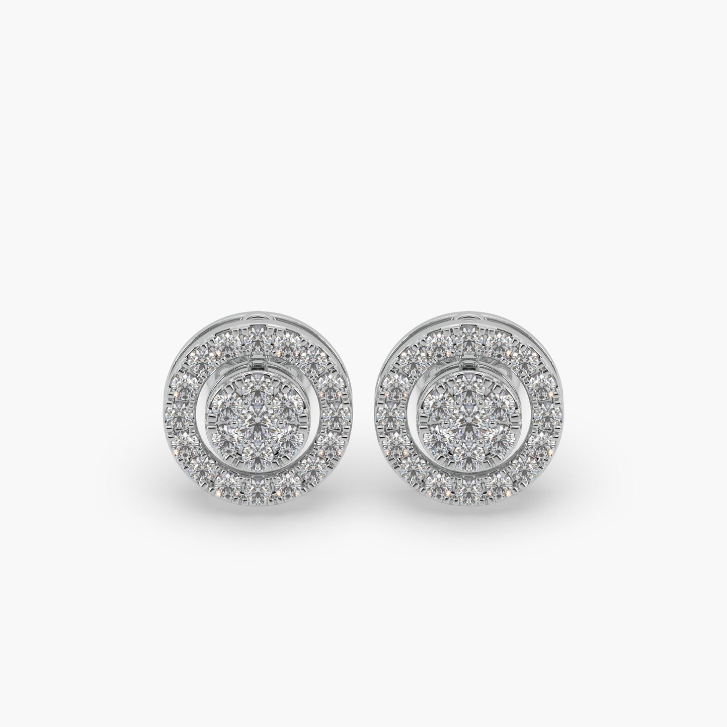 Guru Jewel's Round Diamond Studded Fascinating Design Earrings For Her