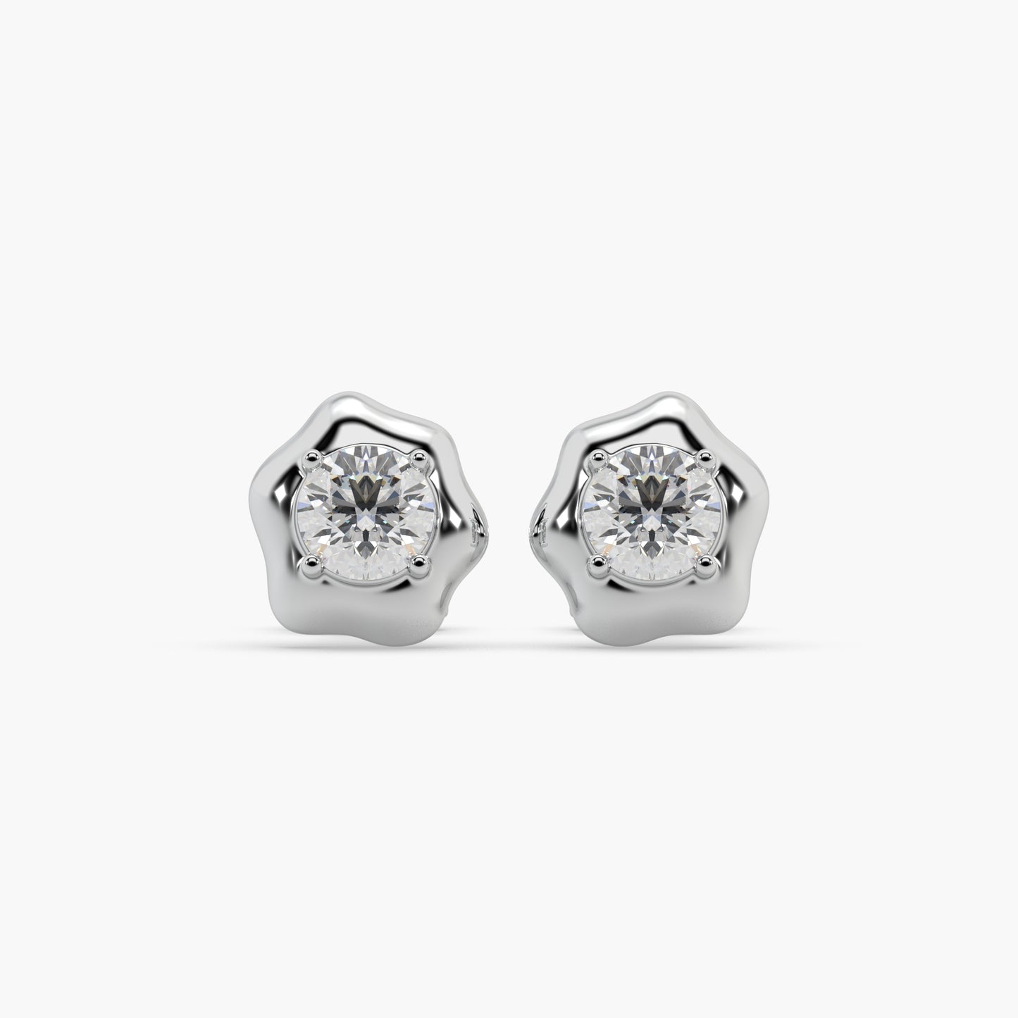 Guru Jewel's Round Solitaire Studded Fancy Shape Earrings For Her