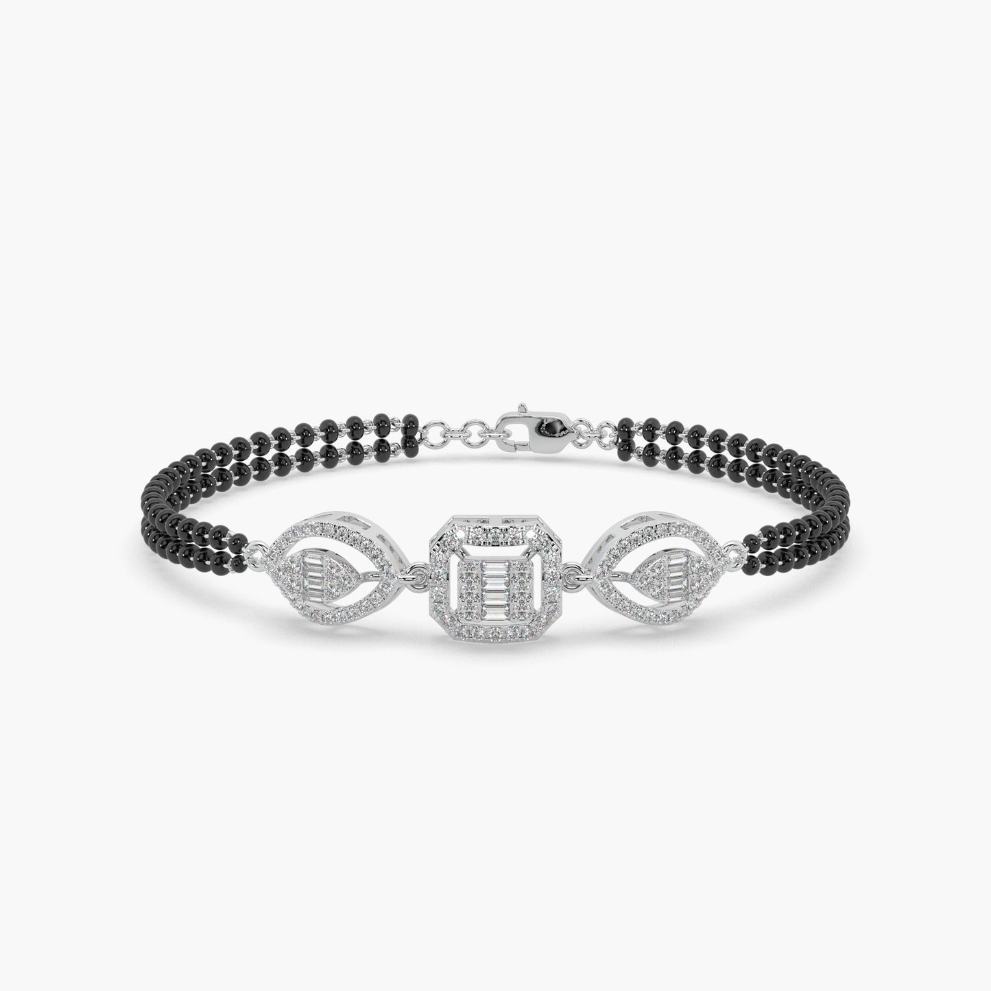 Guru Jewel's Diamond Studded Hand Mangalsutra Bracelet For Her