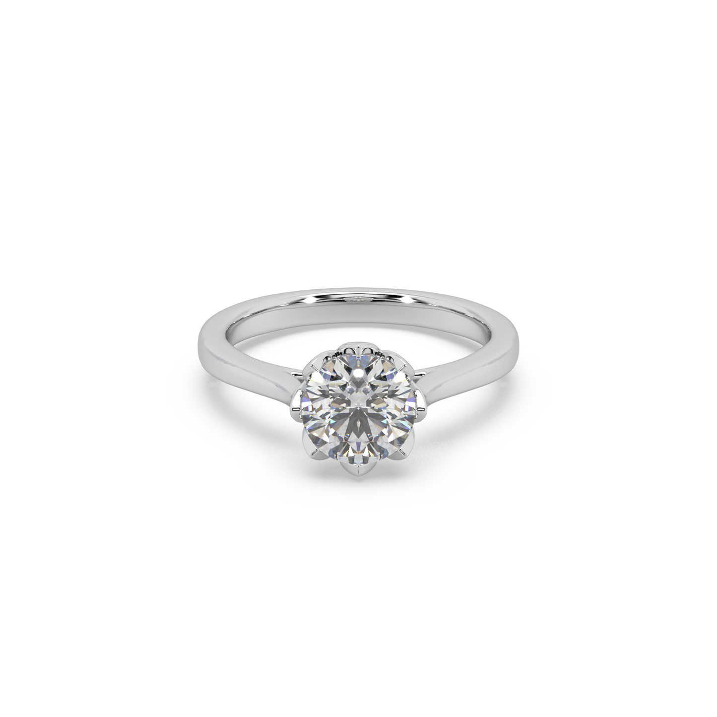 Beautiful 925 Silver Solitaire Moissanite Ladies Ring For Her
