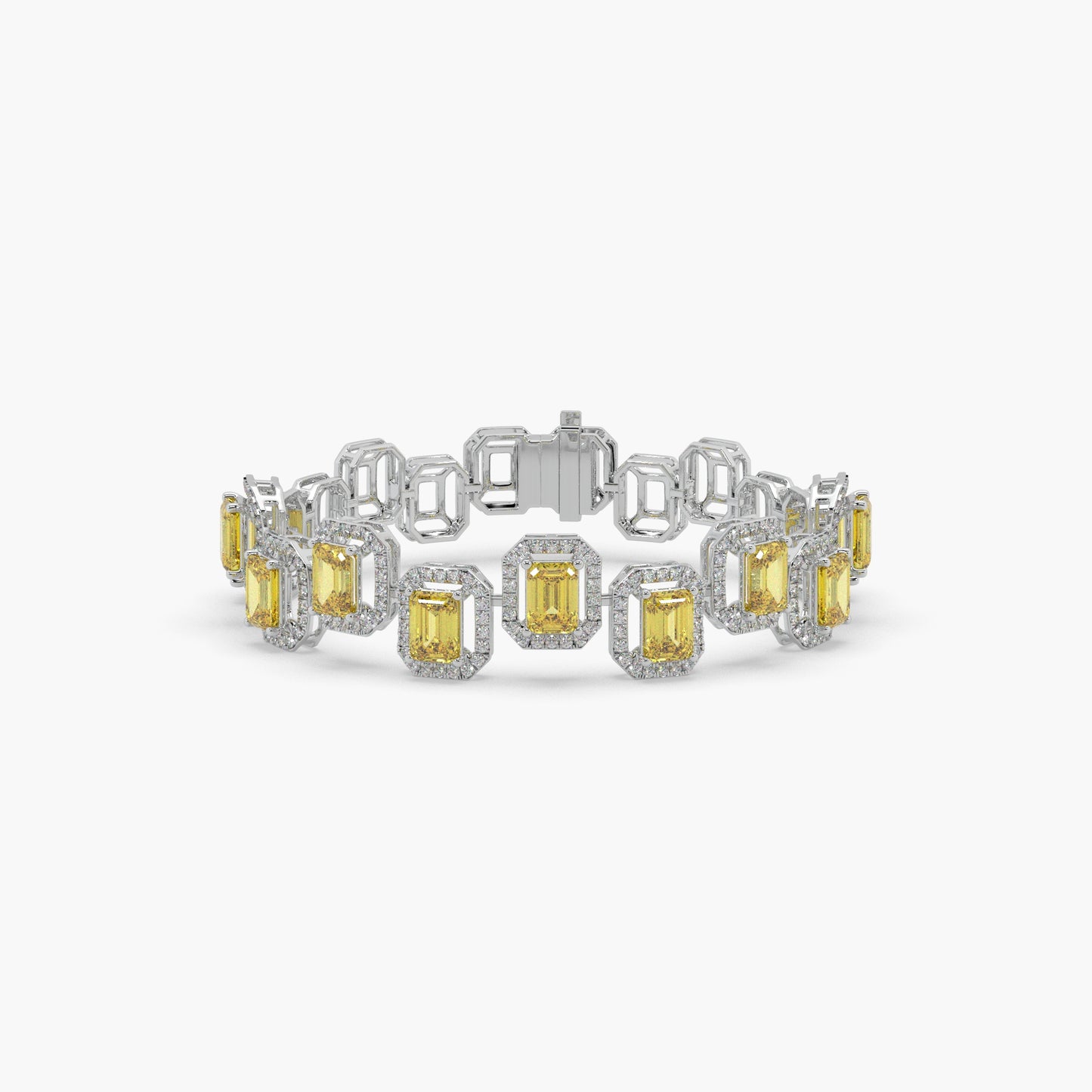 Guru Jewel's Round And Fancy Emerald Diamond Studded Attractive Bracelet For Her