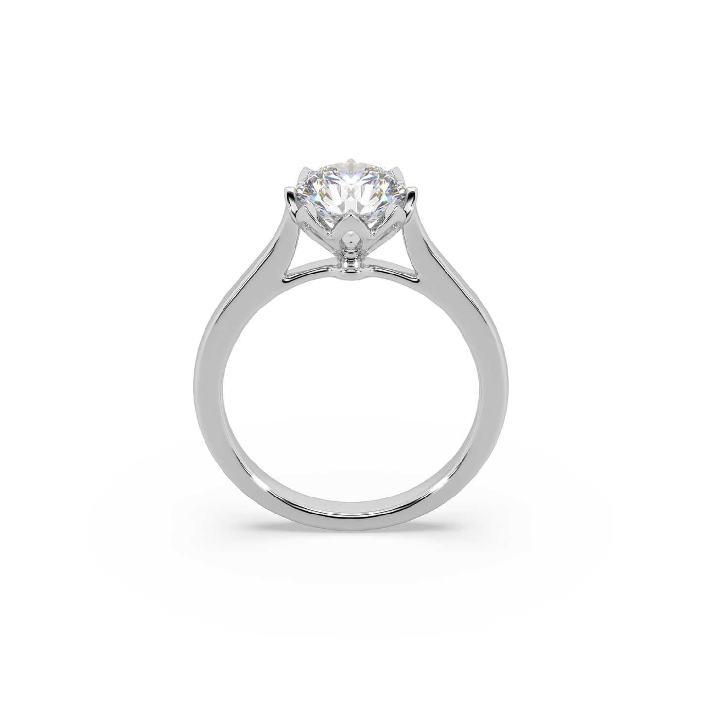Beautiful 925 Silver Solitaire Moissanite Ladies Ring For Her