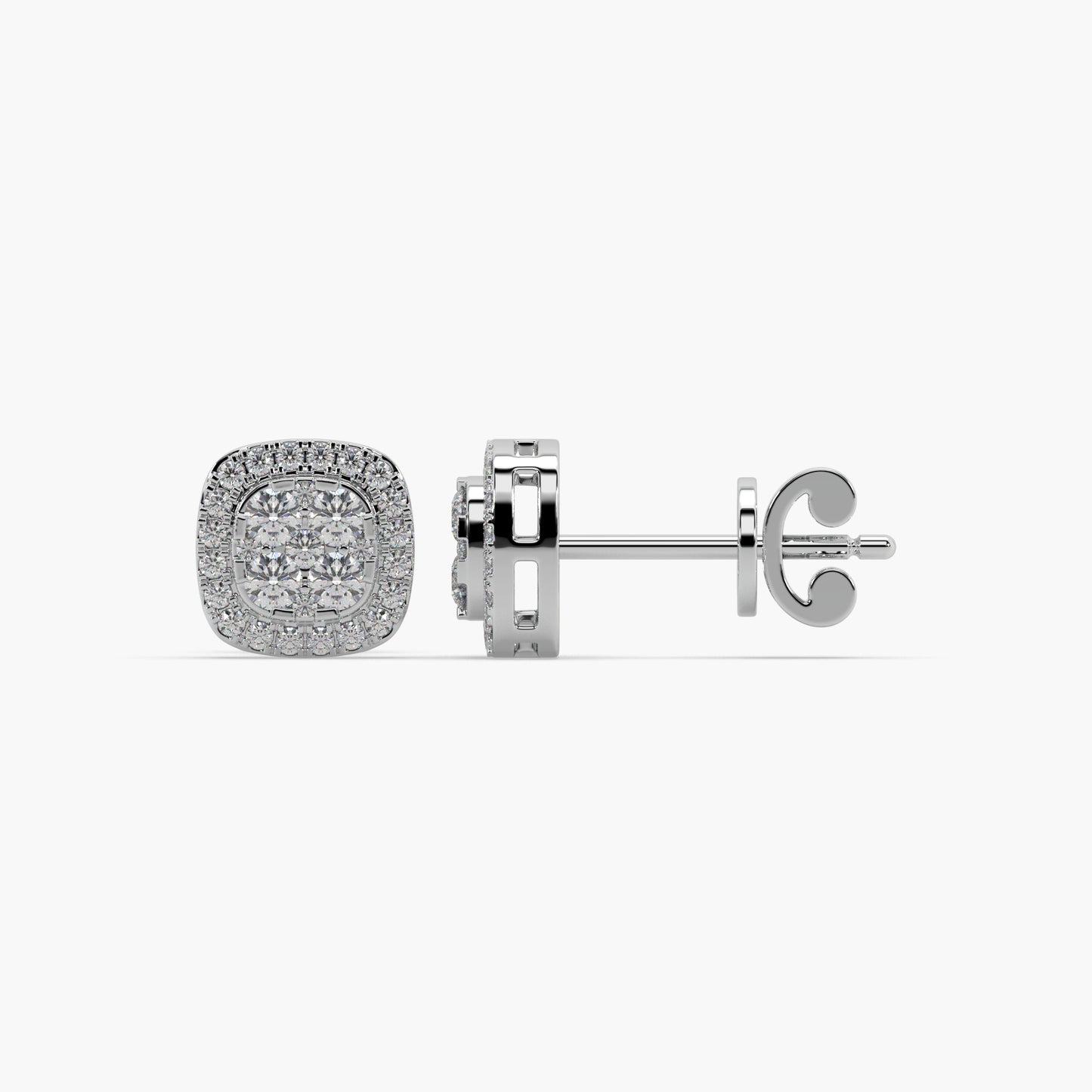 Guru Jewel's Fabulous Diamond Studded Silver Earrings For Her