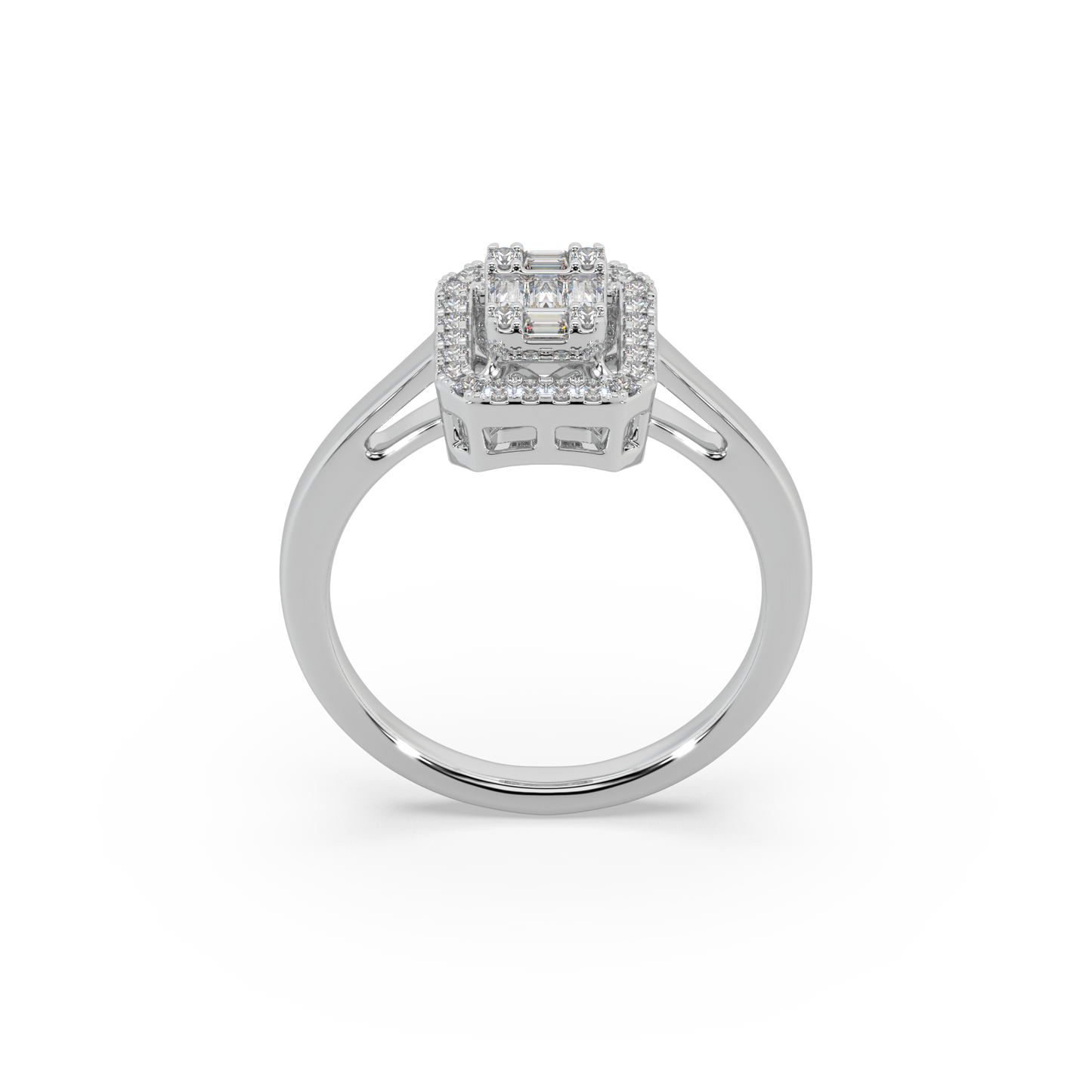 Devastating 925 Silver Moissanite Studded Ladies Ring For Her