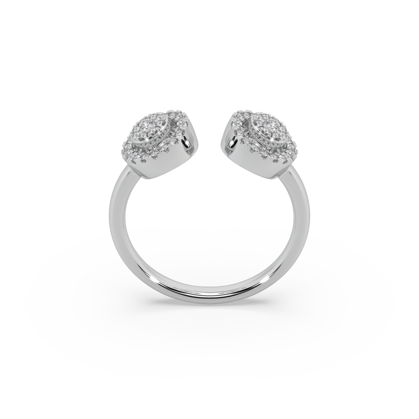 Wonderful Regular Wear 925 Silver Moissanite Studded Ladies Ring For Her