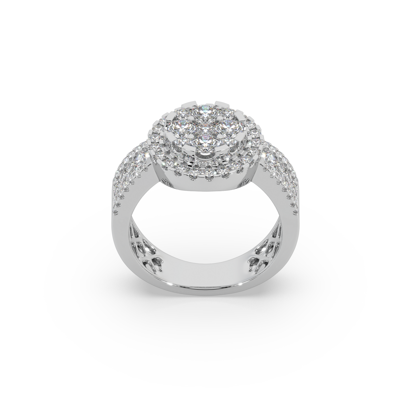Captivating 925 Silver And Diamond Studded Ladies Ring For Her