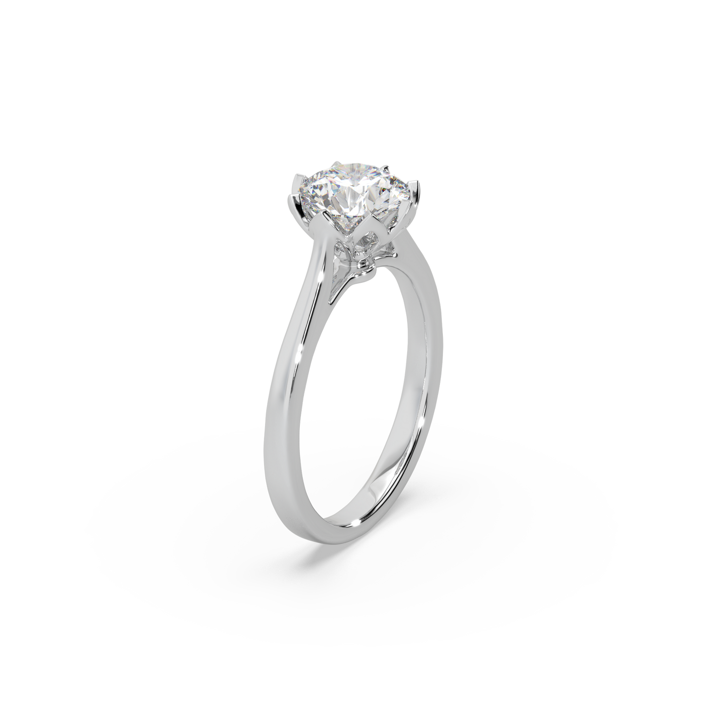 Beautiful 925 Silver Solitaire Moissanite Ladies Ring For Her