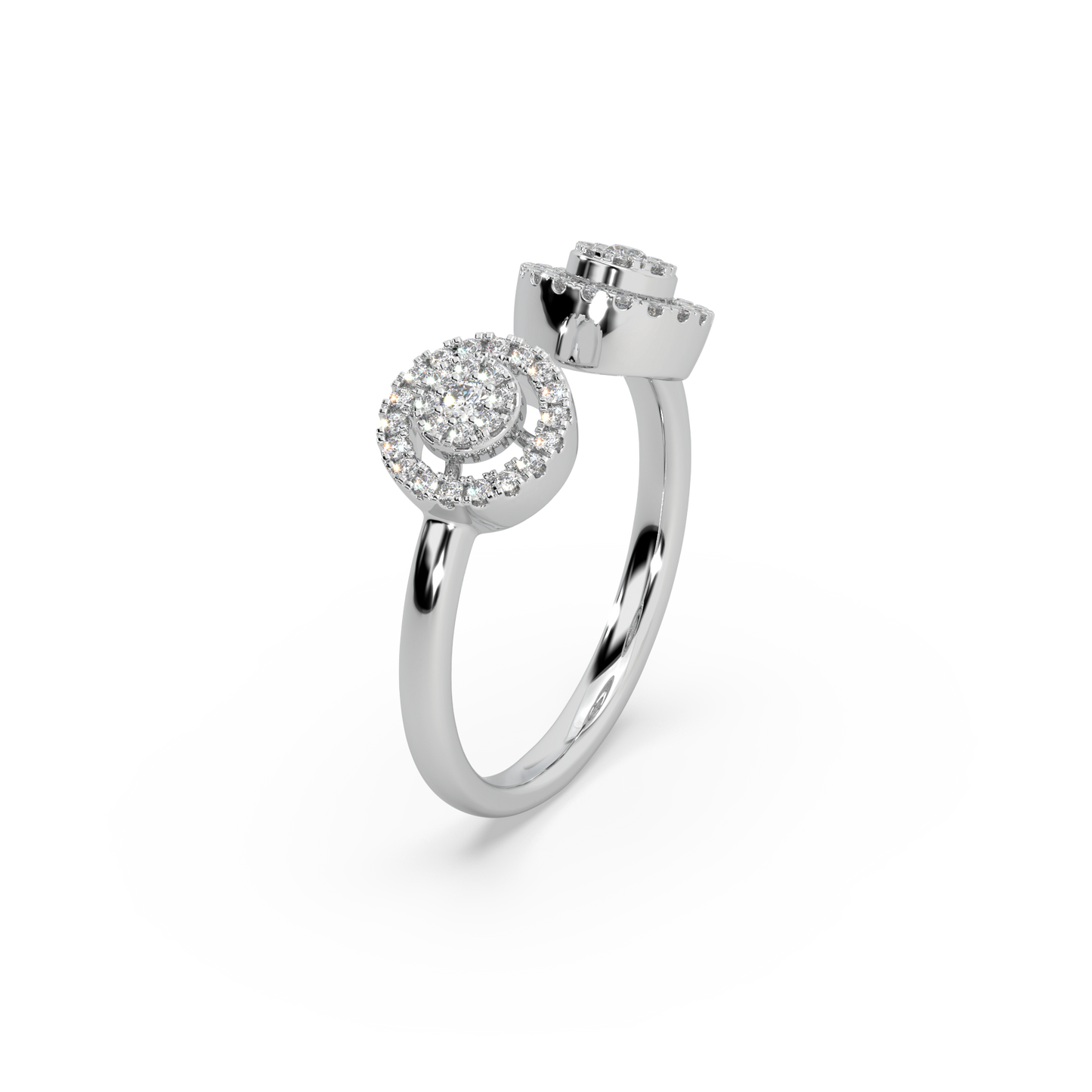Wonderful Regular Wear 925 Silver Moissanite Studded Ladies Ring For Her