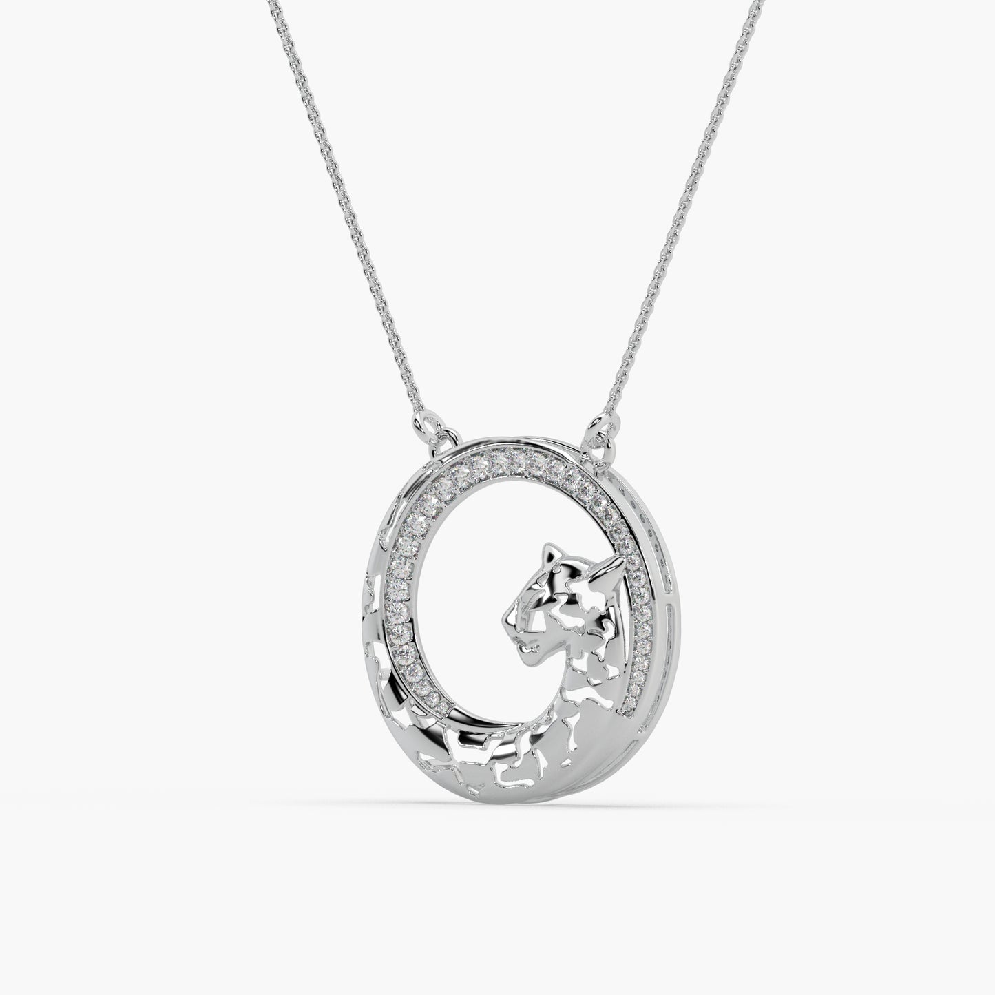 Guru Jewel's Captivating Diamond Studded Silver Only Pendant For Her