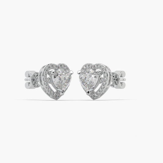 Guru Jewel's Beauteous Diamond Studded In Silver Earrings For Her