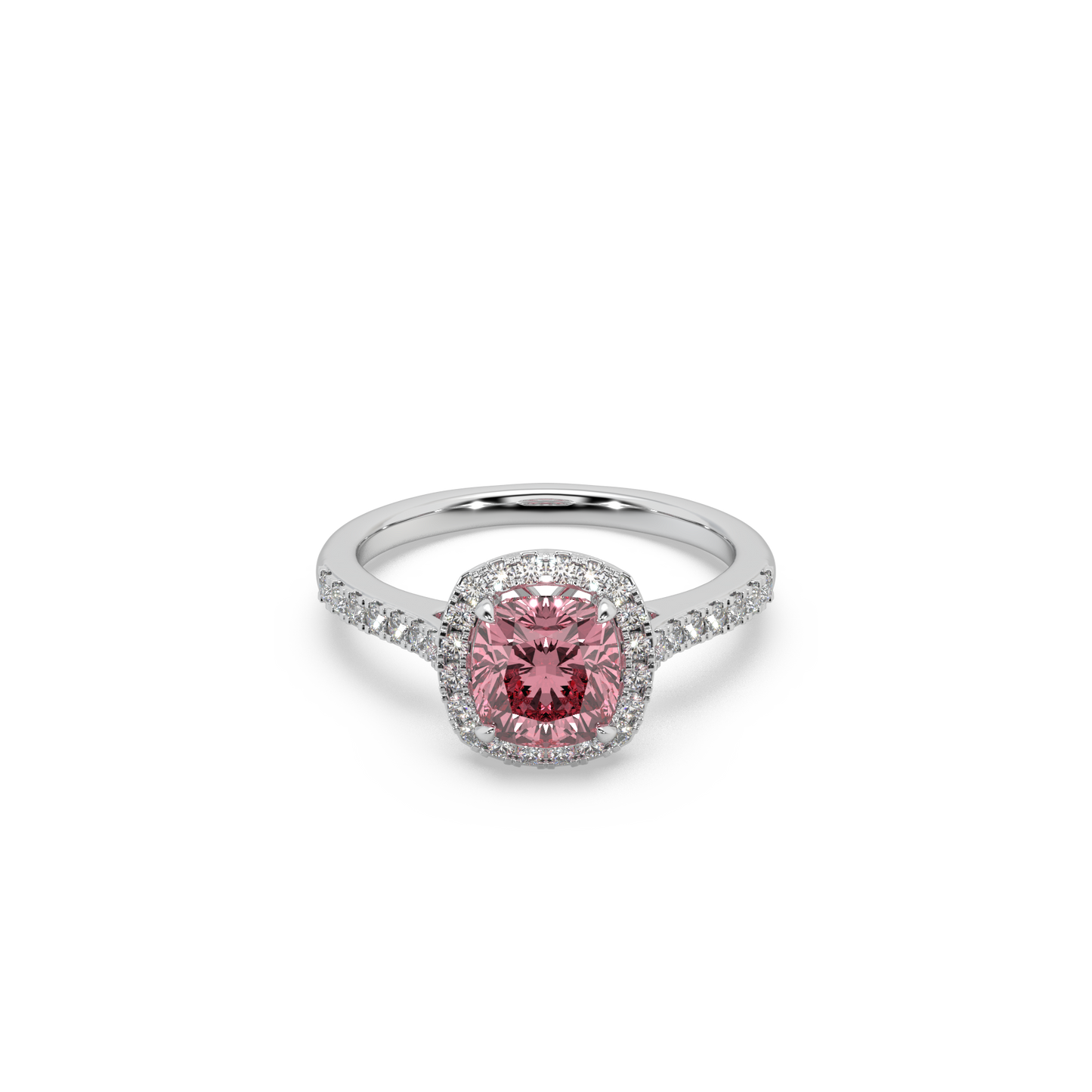 Exclusive 925 Silver 0.42 CT Center Moissanite Studded Ladies Ring For Her