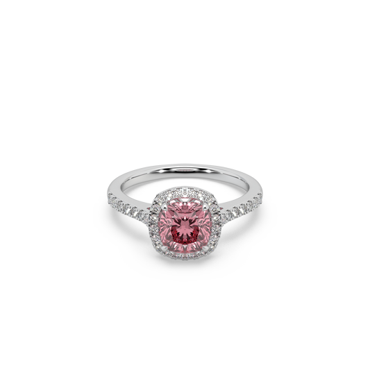 Exclusive 925 Silver 0.42 CT Center Stone Studded Ladies Ring For Her