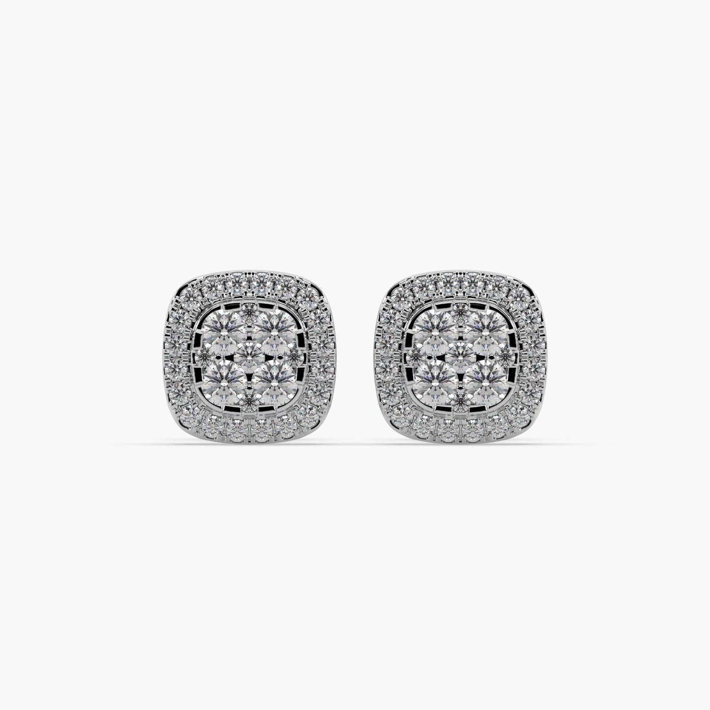 Guru Jewel's Fabulous Diamond Studded Silver Earrings For Her