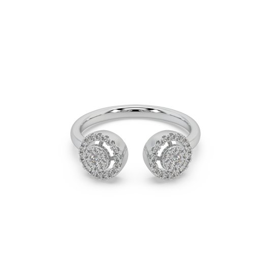 Wonderful Regular Wear 925 Silver Diamond Studded Ladies Ring For Her