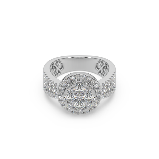 Captivating 925 Silver And Diamond Studded Ladies Ring For Her